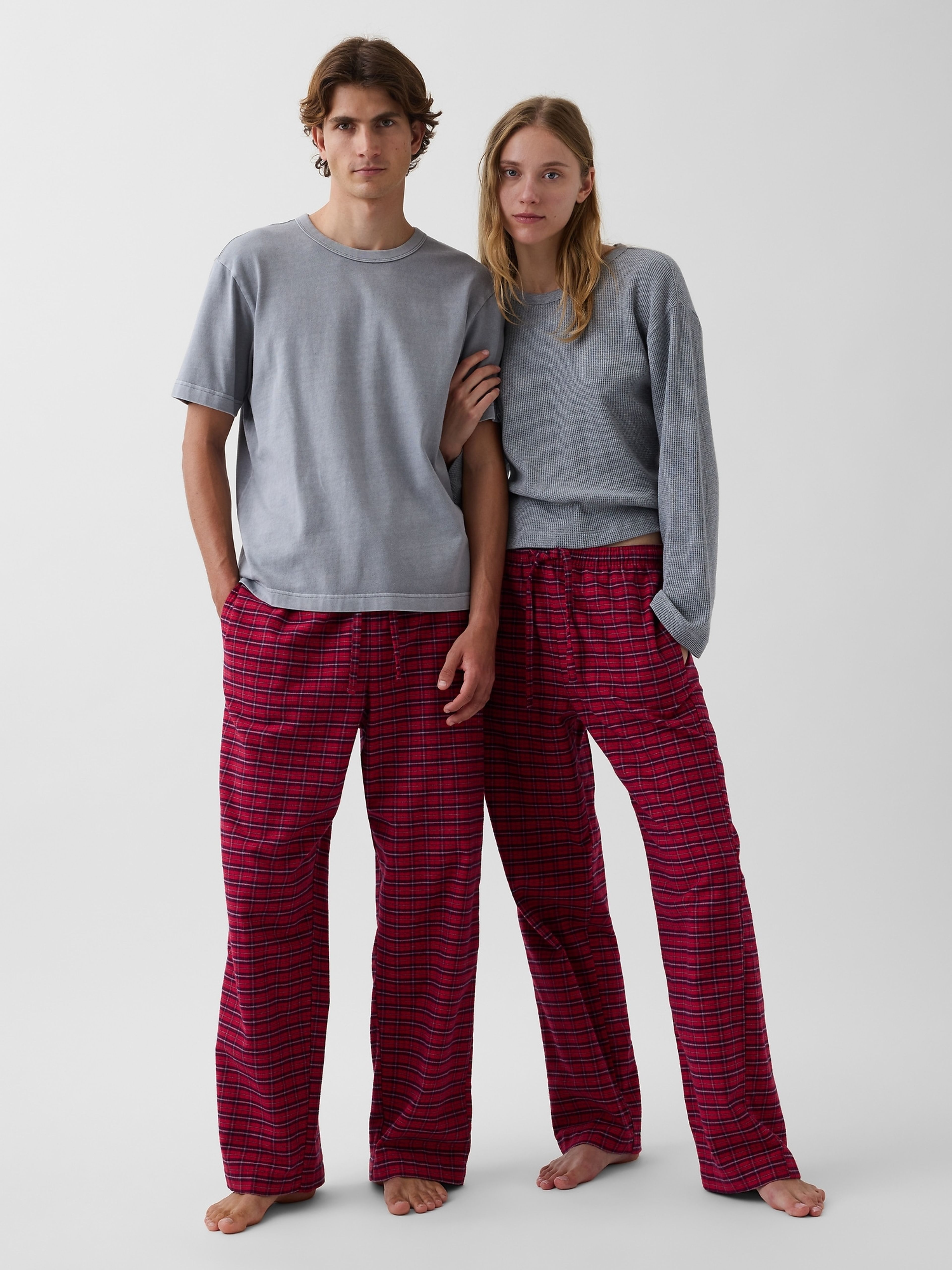 Pyžamové flanelové nohavice unisex - 002