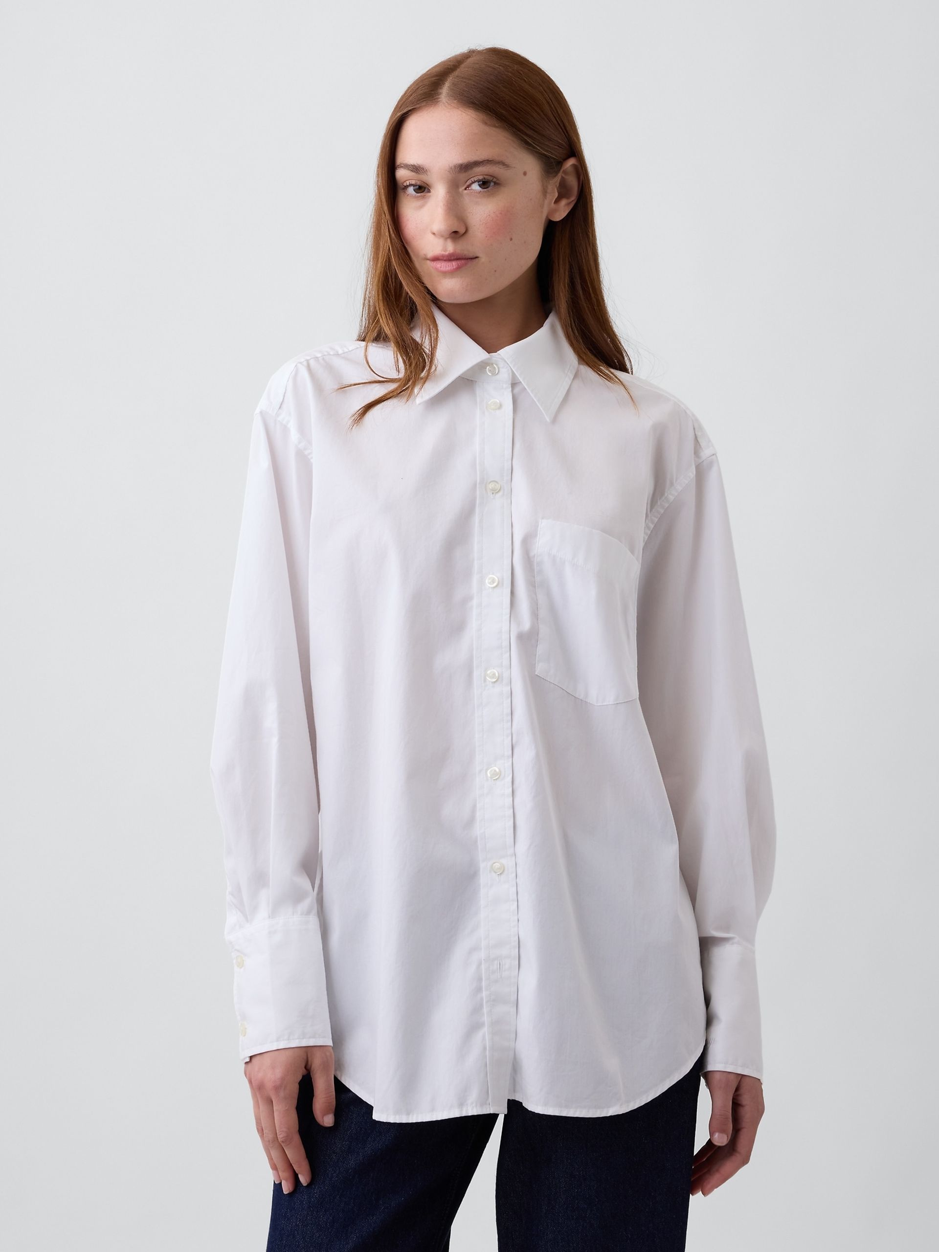 Popelínová oversize košeľa Big Shirt - 001