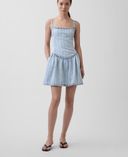 Vestido mini vaquero UltraSoft-Azul - 001