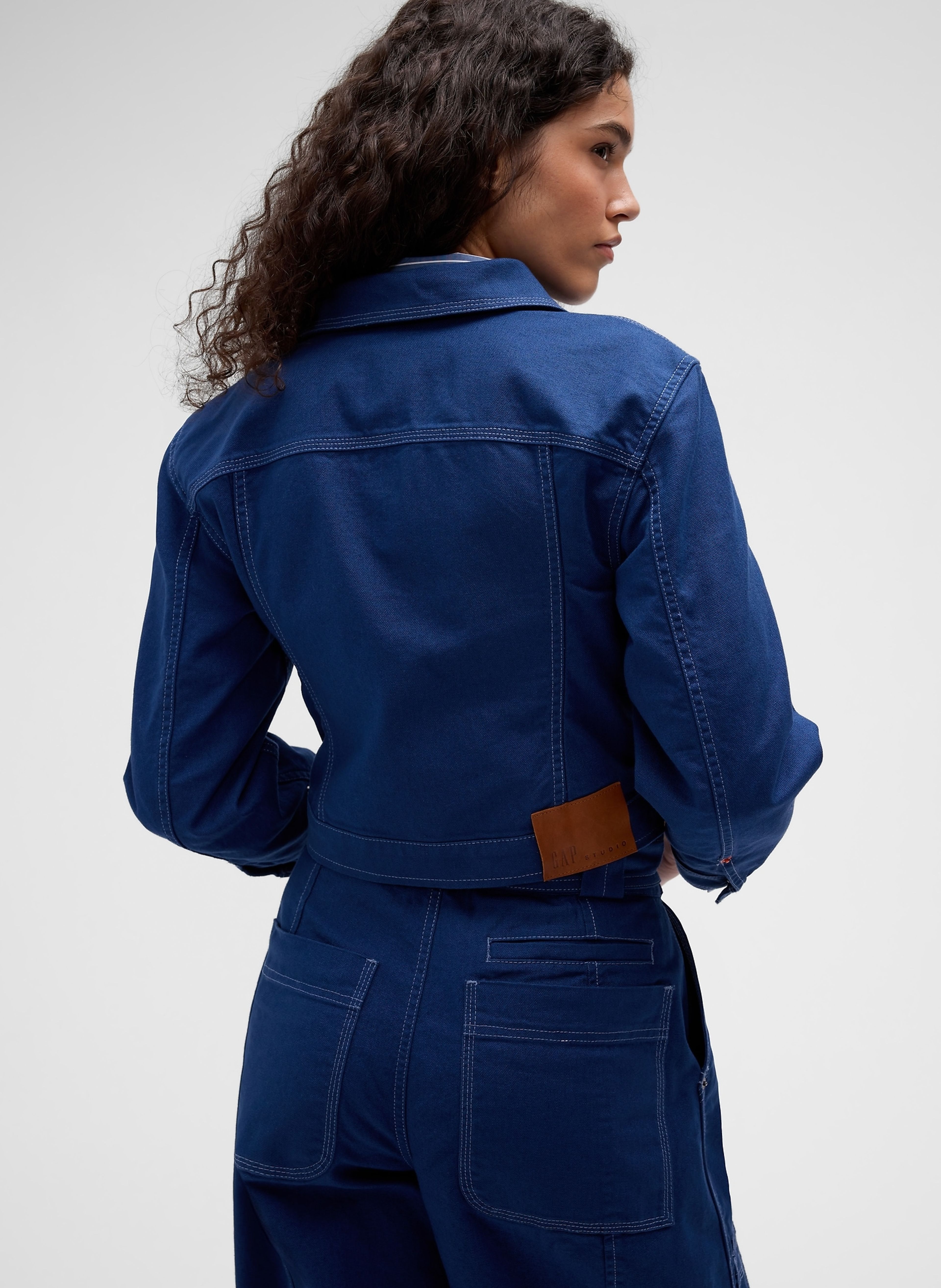 Płócienna kurtka crop GapStudio by Zac Posen - 004