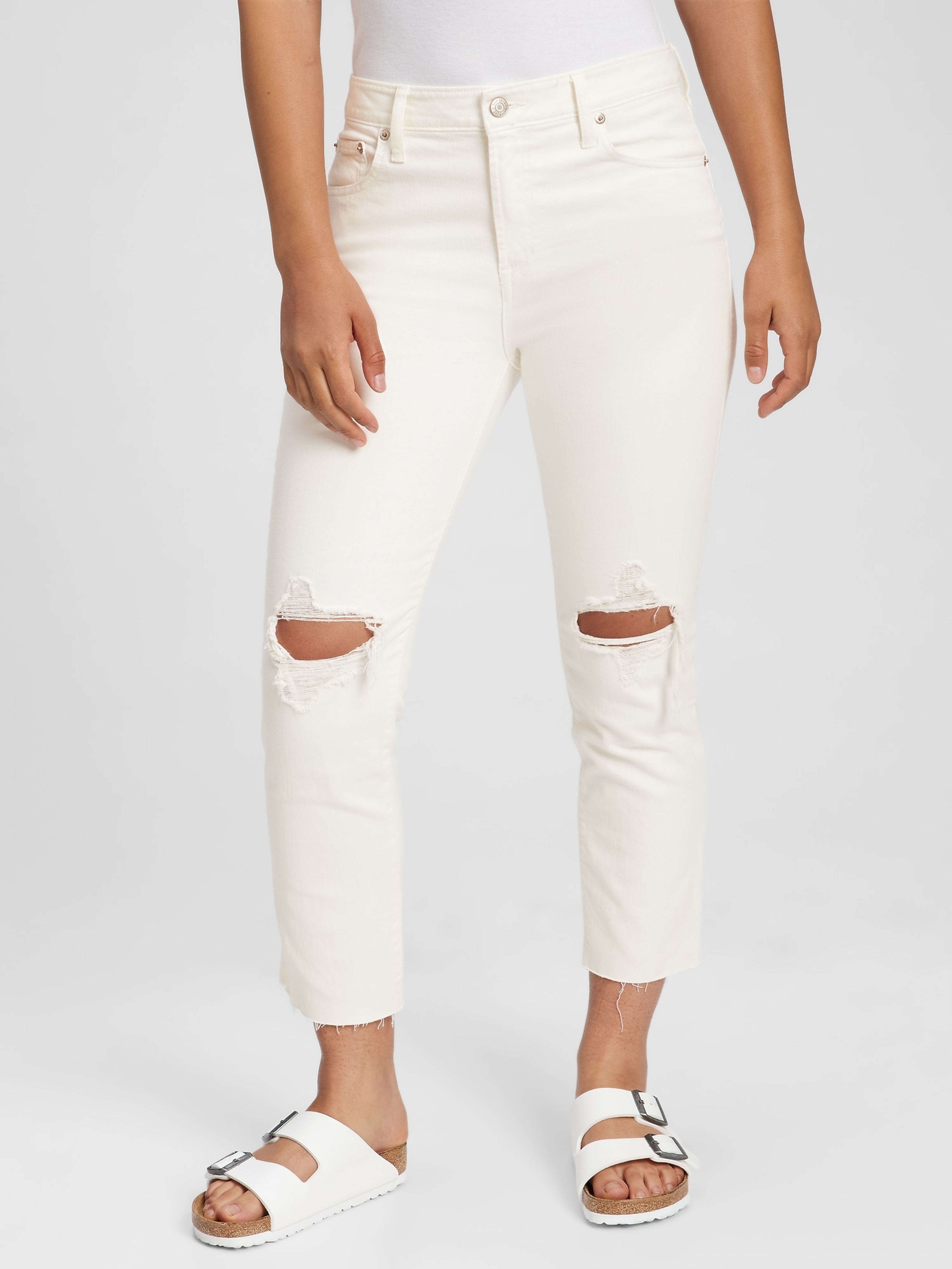 Džínsy slim boyfriend Mid Rise Destructed Universal