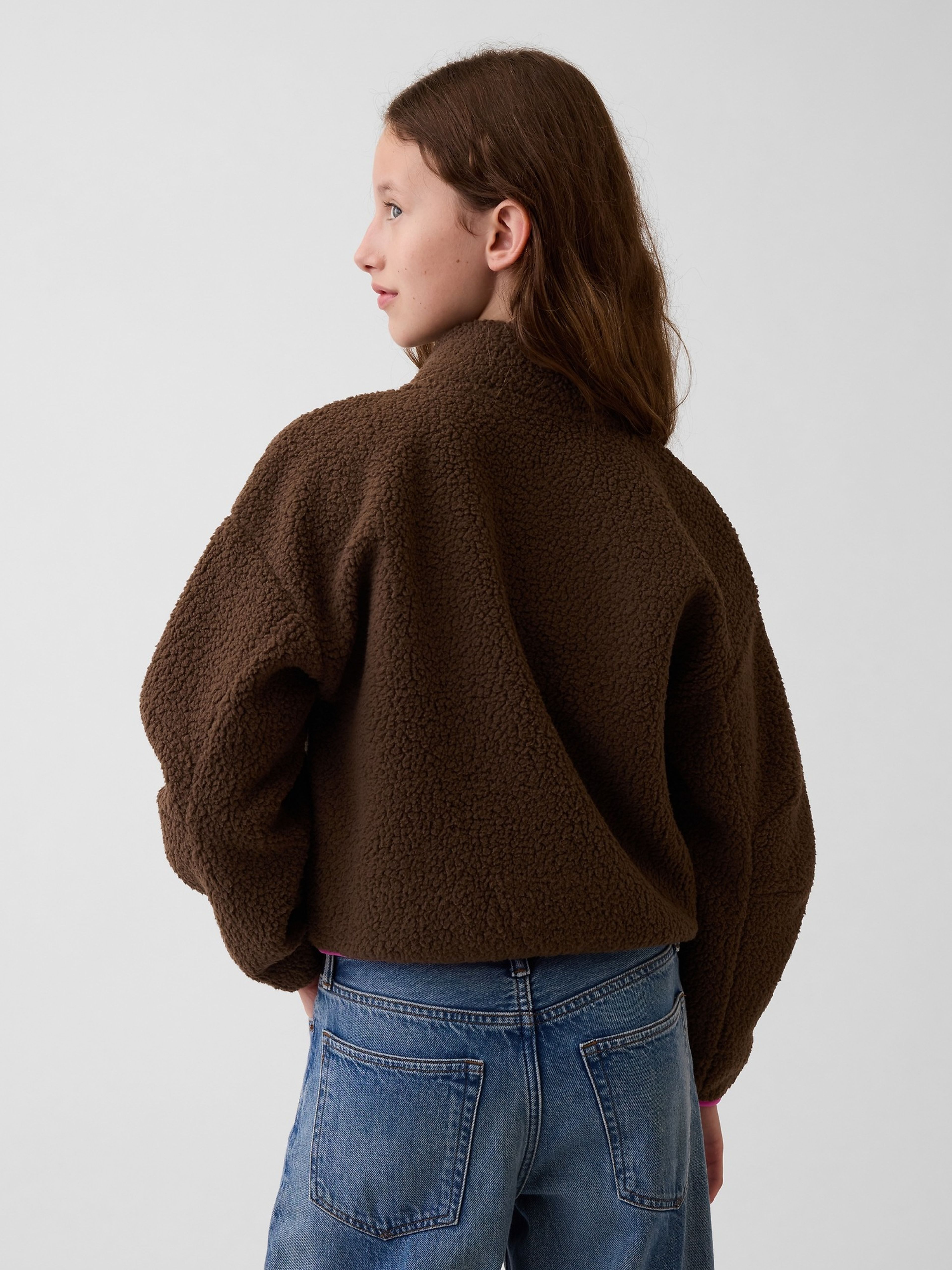 Dziecięca bluza sherpa z logo - 003