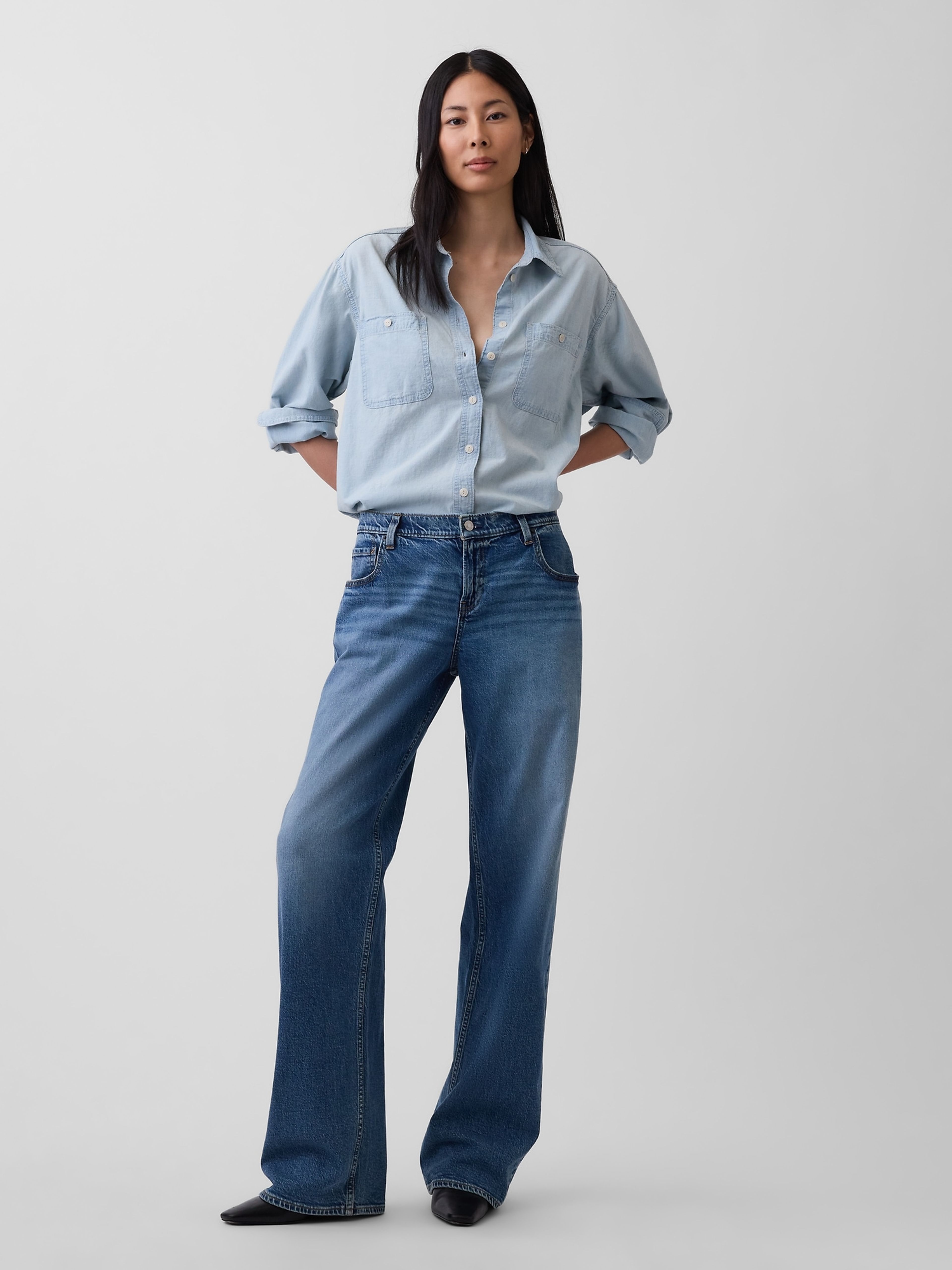 Chambray oversize ing Big Shirt - 003