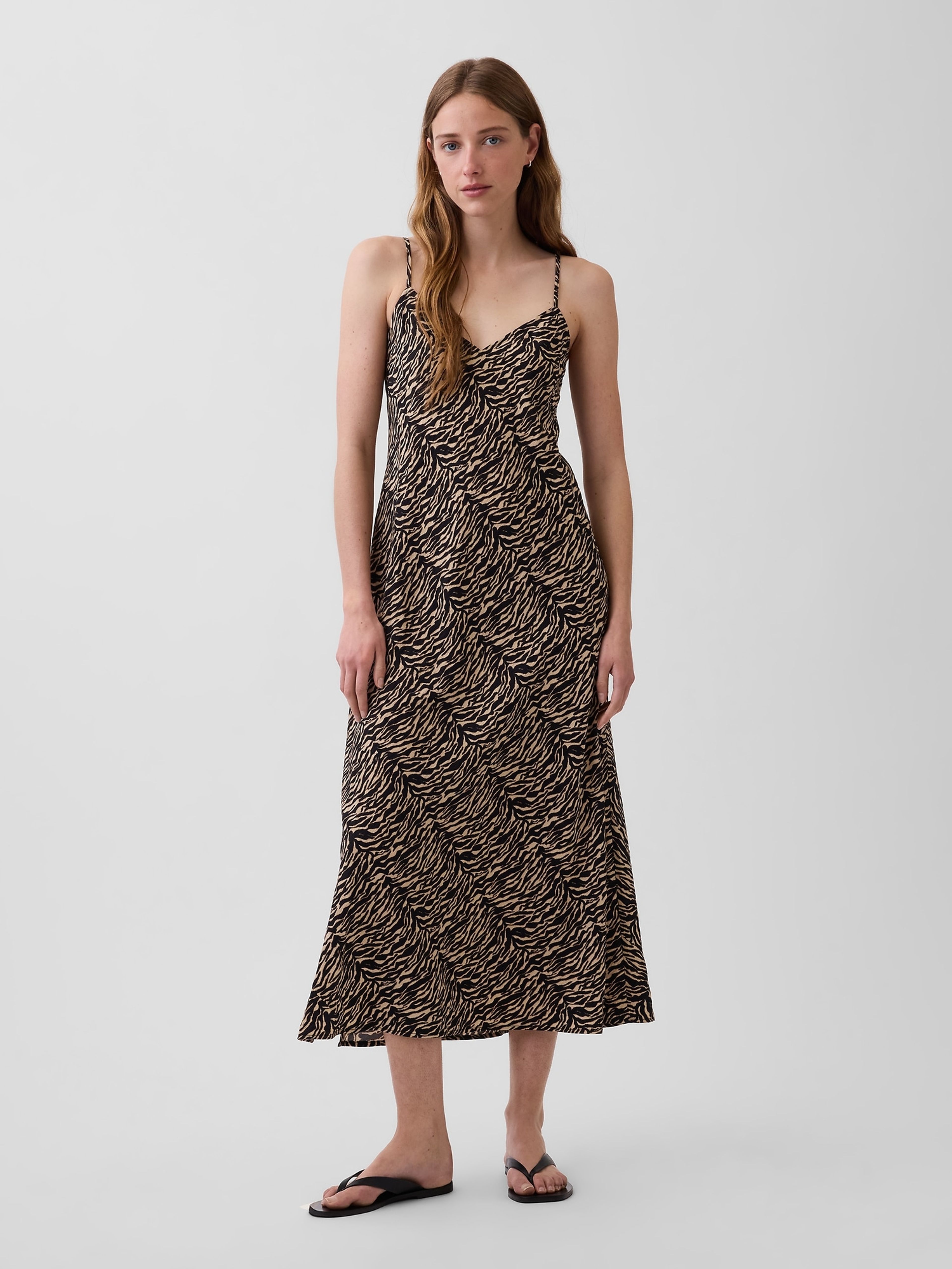 Gemustertes Midikleid