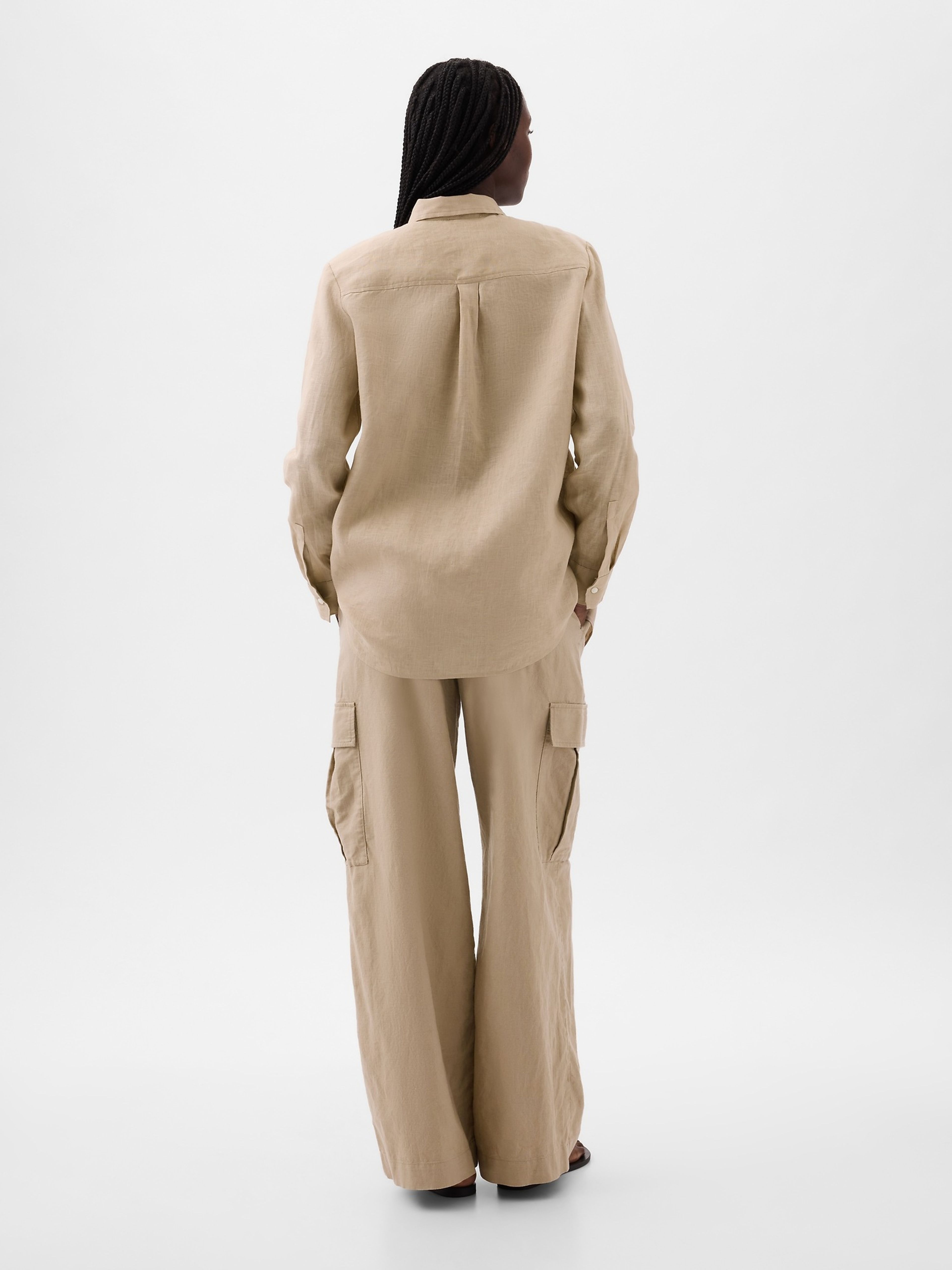 Ľanová košeľa Boyfriend Shirt - 002