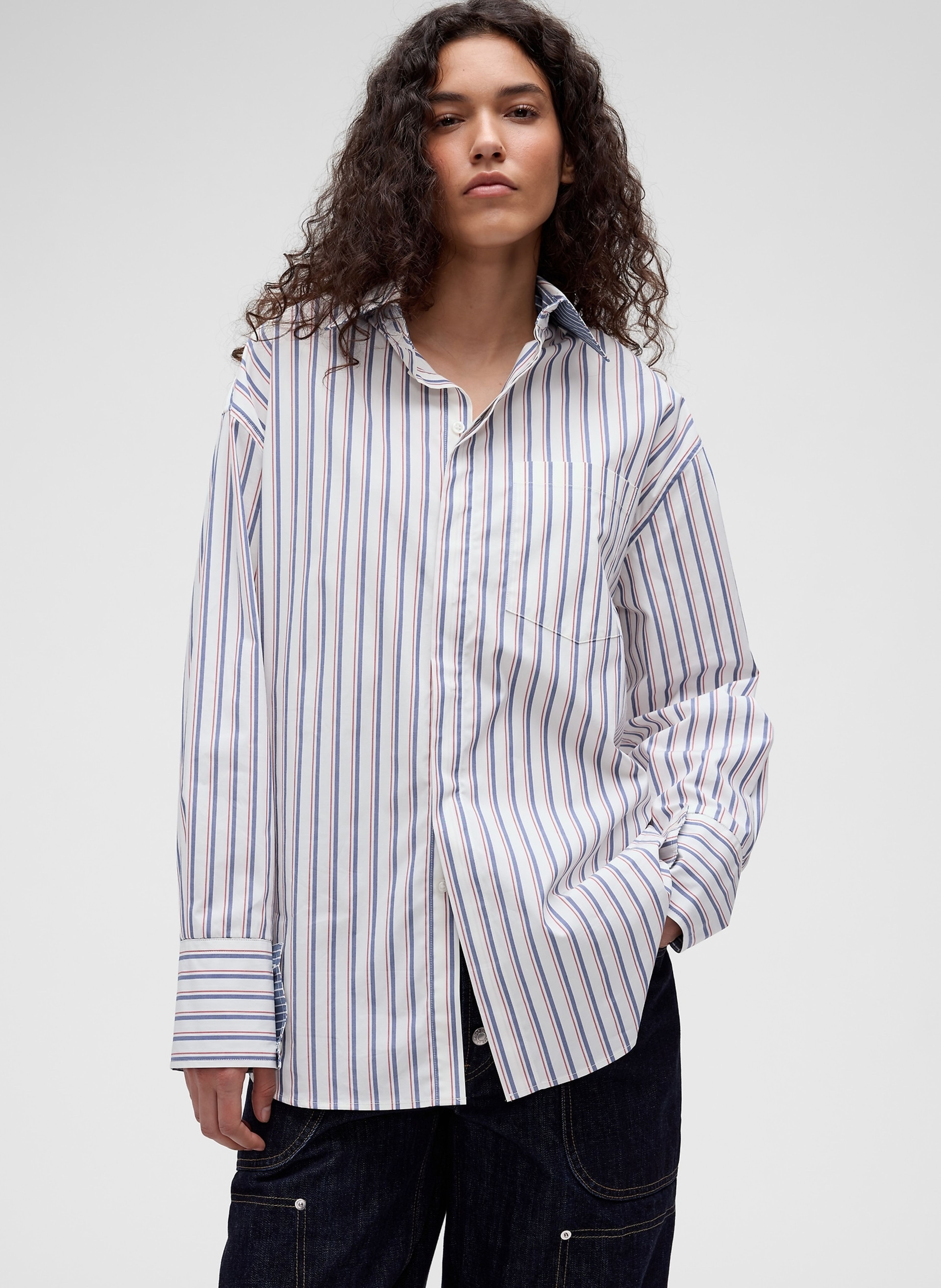 Popelínová košeľa Big Shirt GapStudio by Zac Posen unisex - 004
