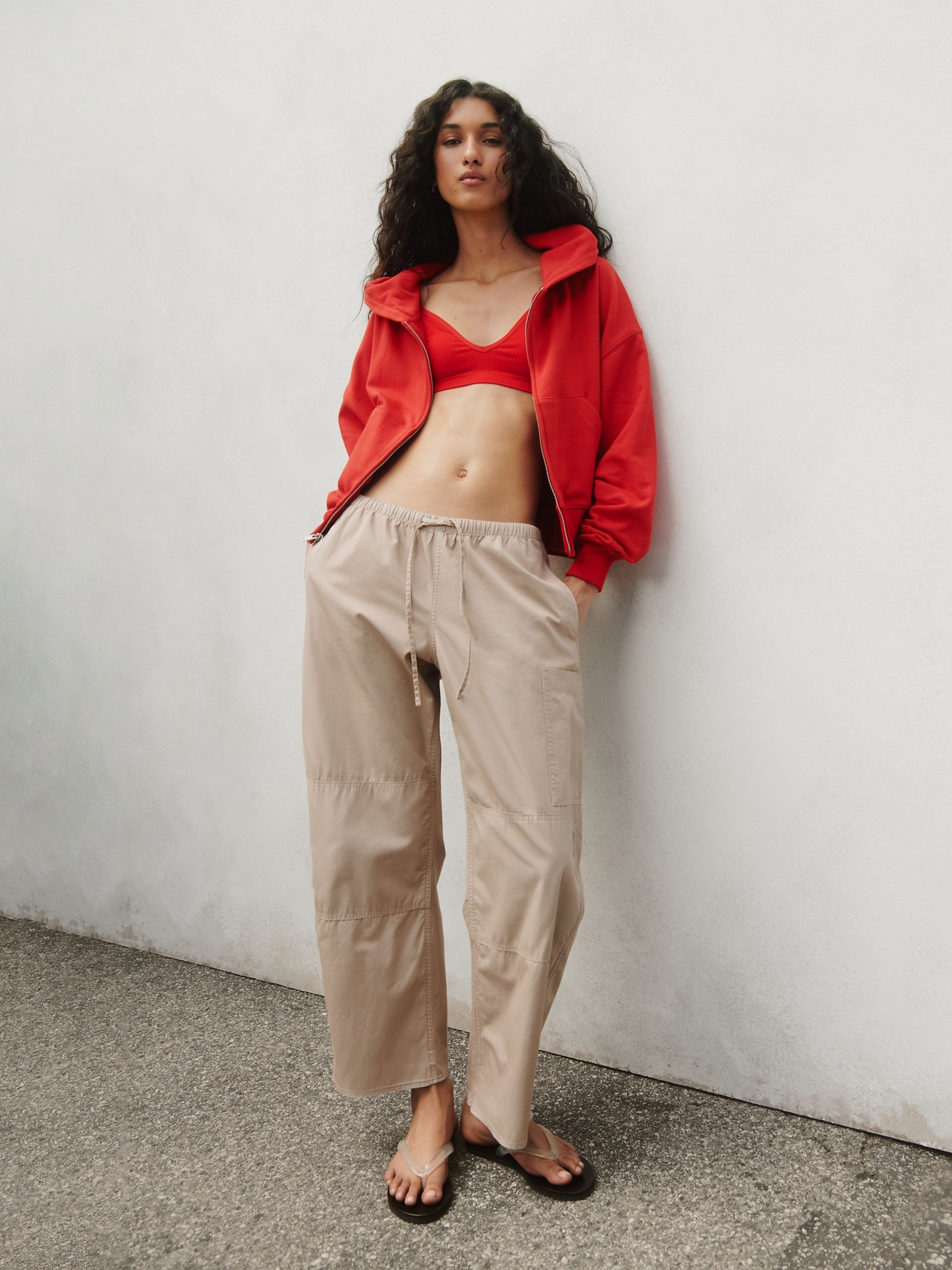 Nohavice Mid Rise Twill Barrel - 007