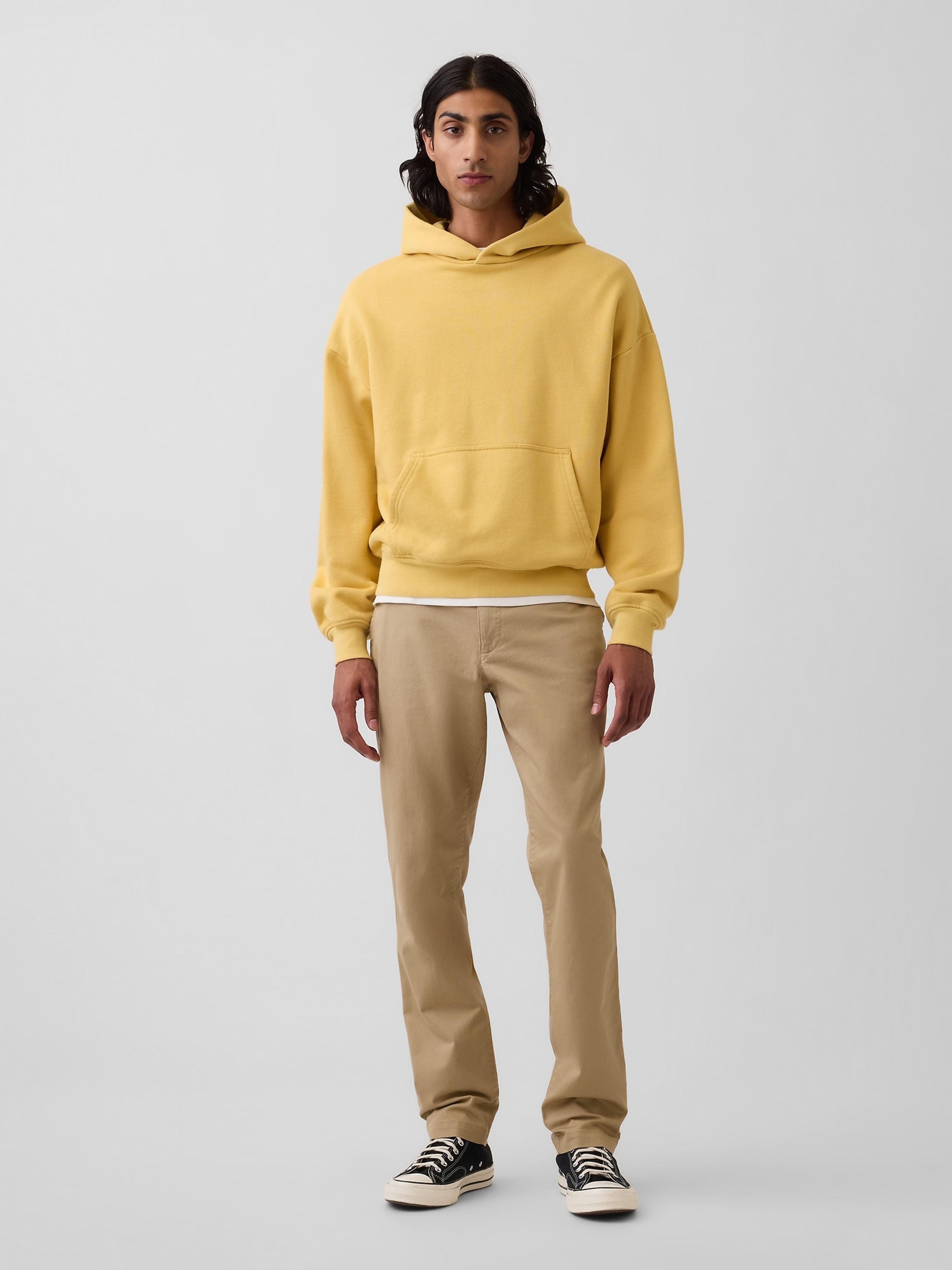 Slim khaki kalhoty - 005