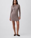 Mini-Strickkleid CashSoft-Braun - 001