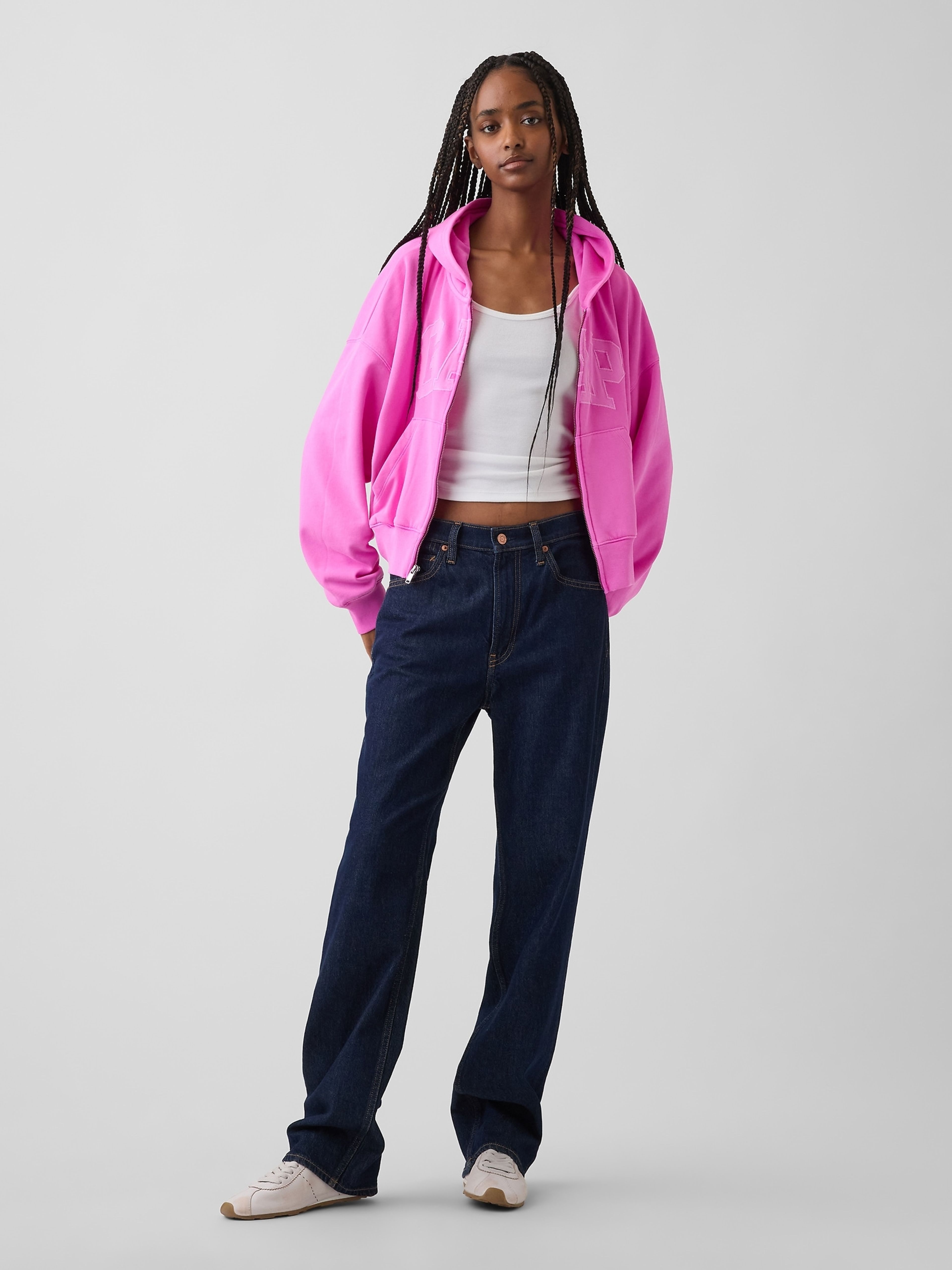 Oversize sweatshirt VintageSoft met logo - 002
