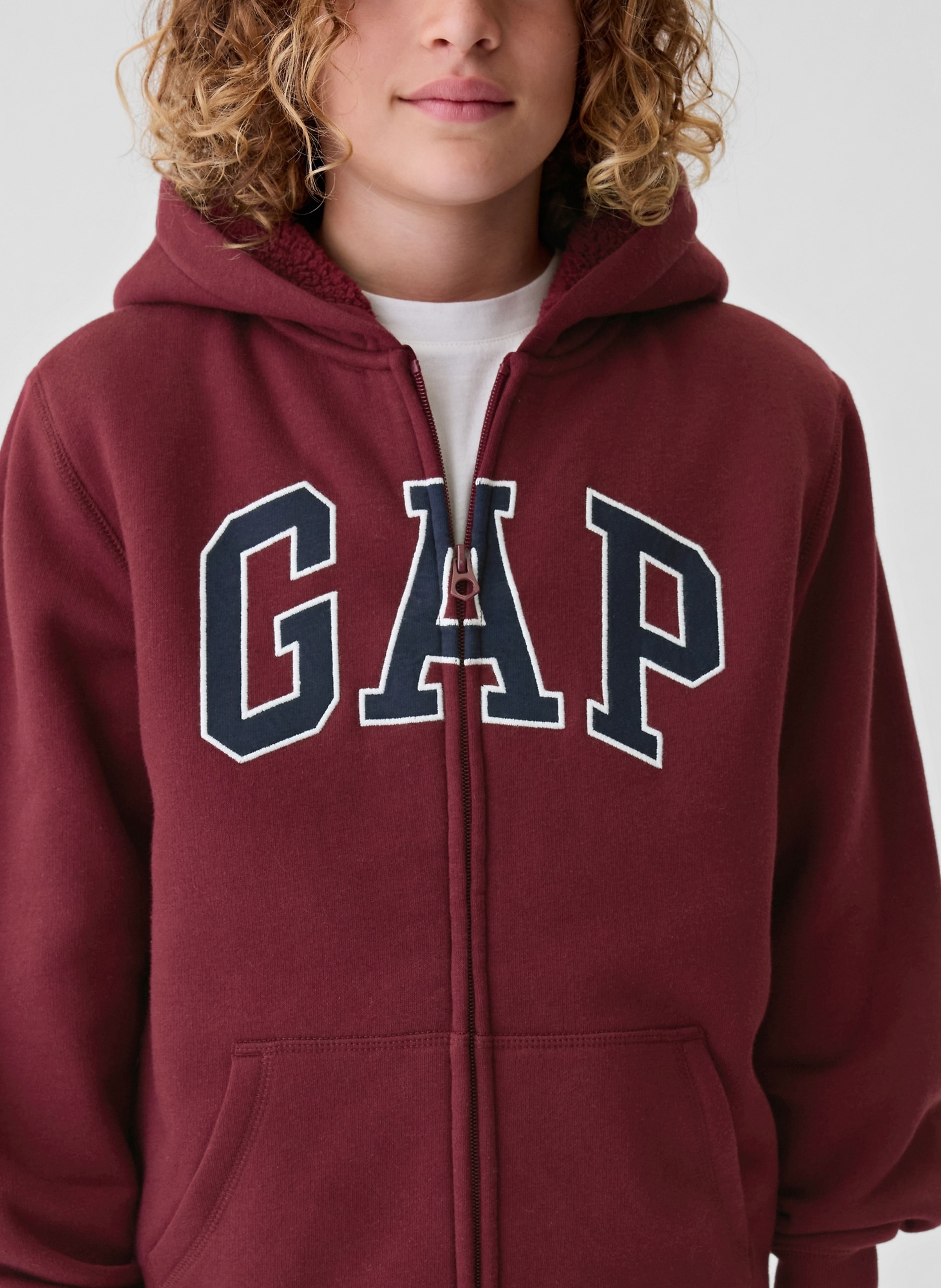 Sweat sherpa enfant avec logo - 004