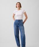 Jeans High Rise Barrel-Azul - 001