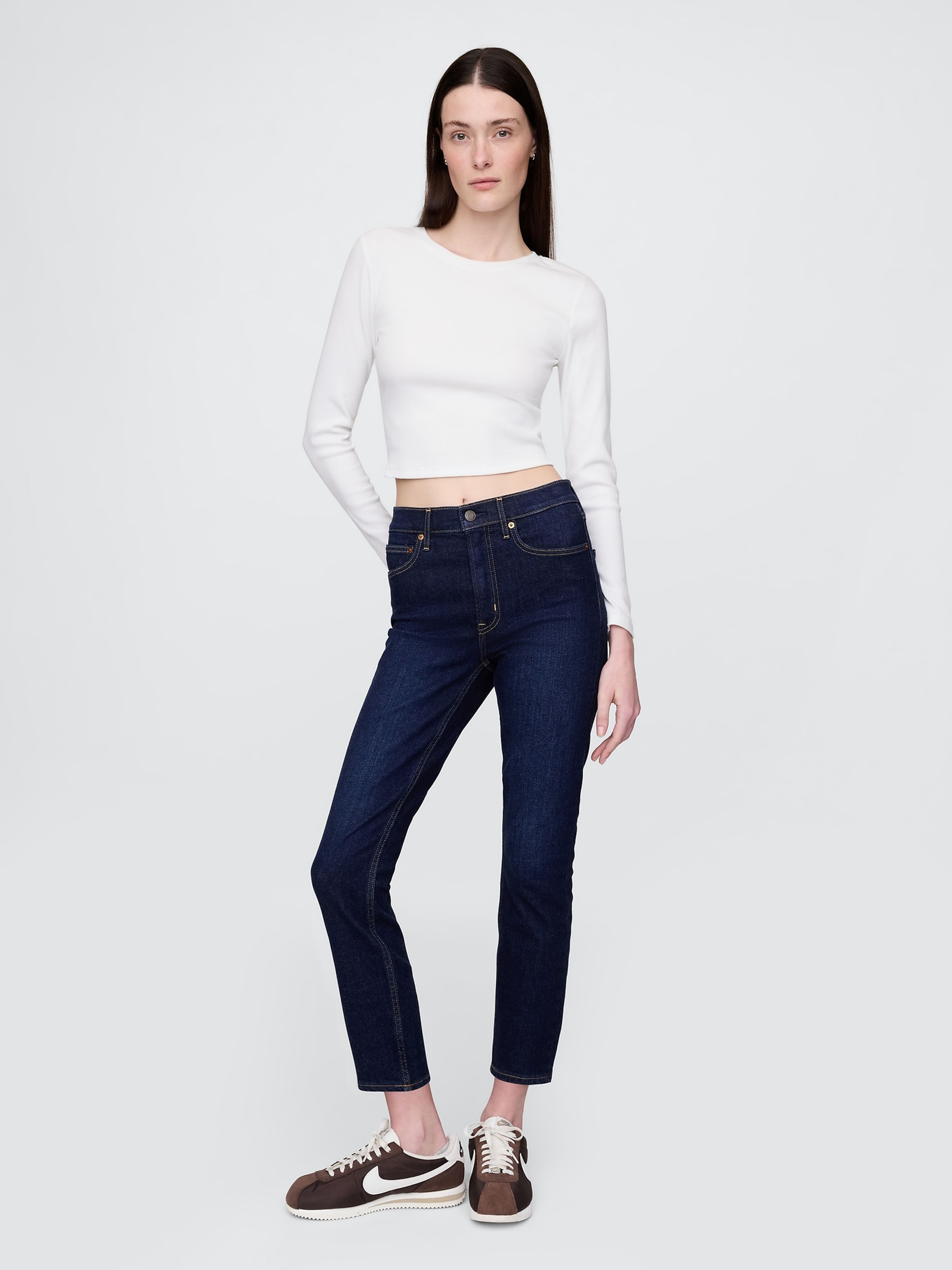 Jeans High Rise Slim Vintage - 001