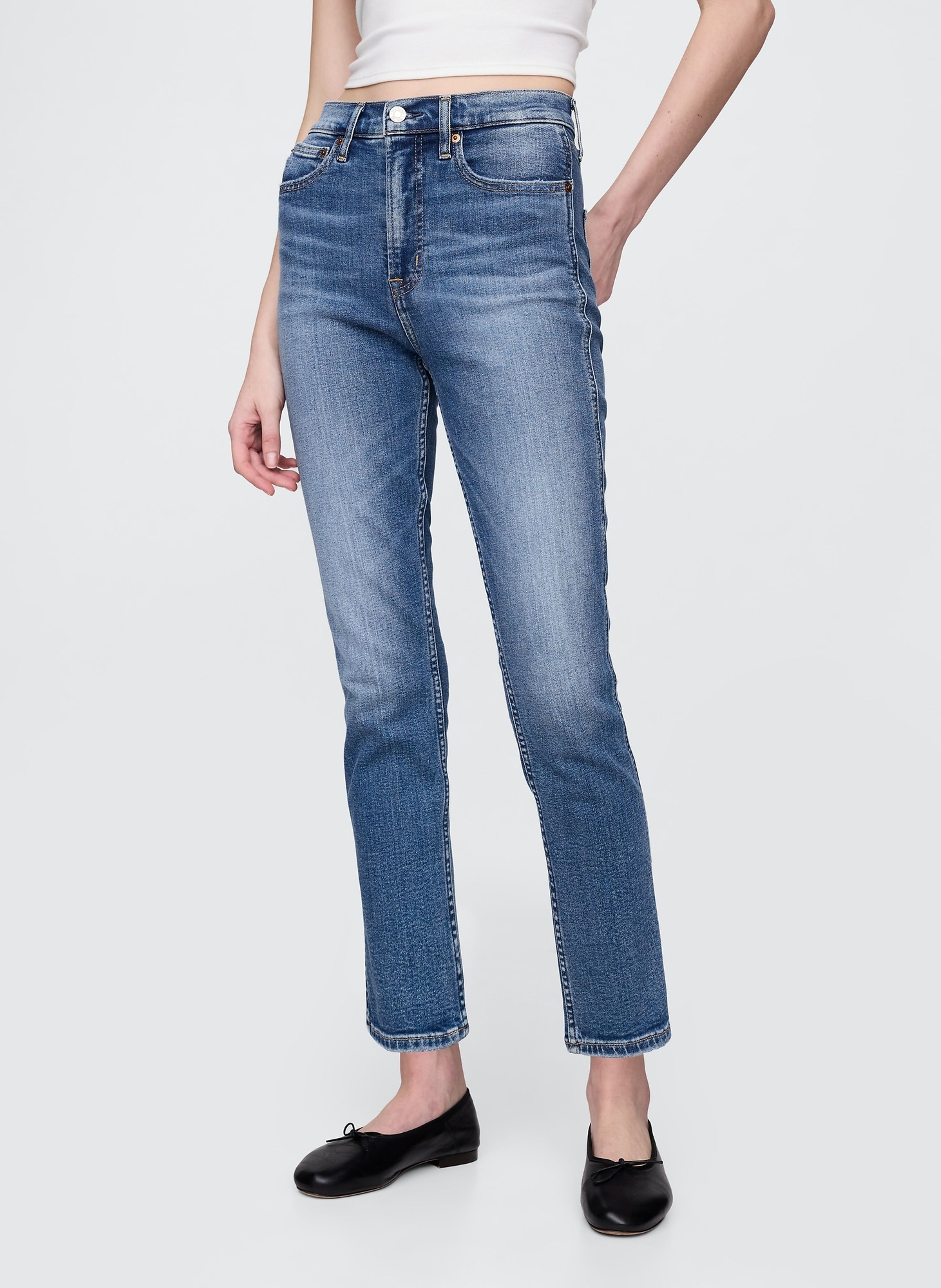 High Rise Slim Vintage Jeans - 002