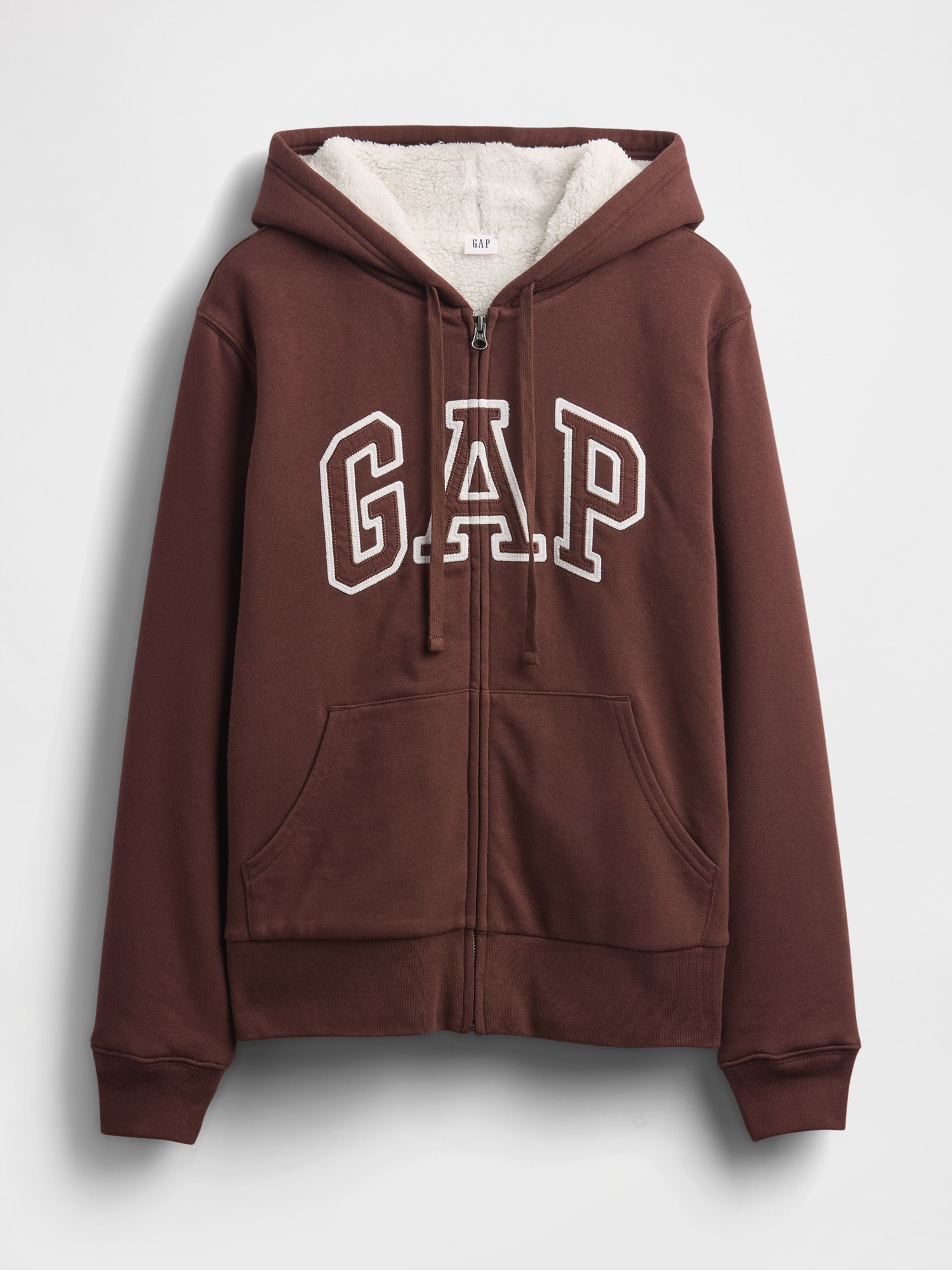 Gefüttertes Sherpa-Sweatshirt mit Logo - 006