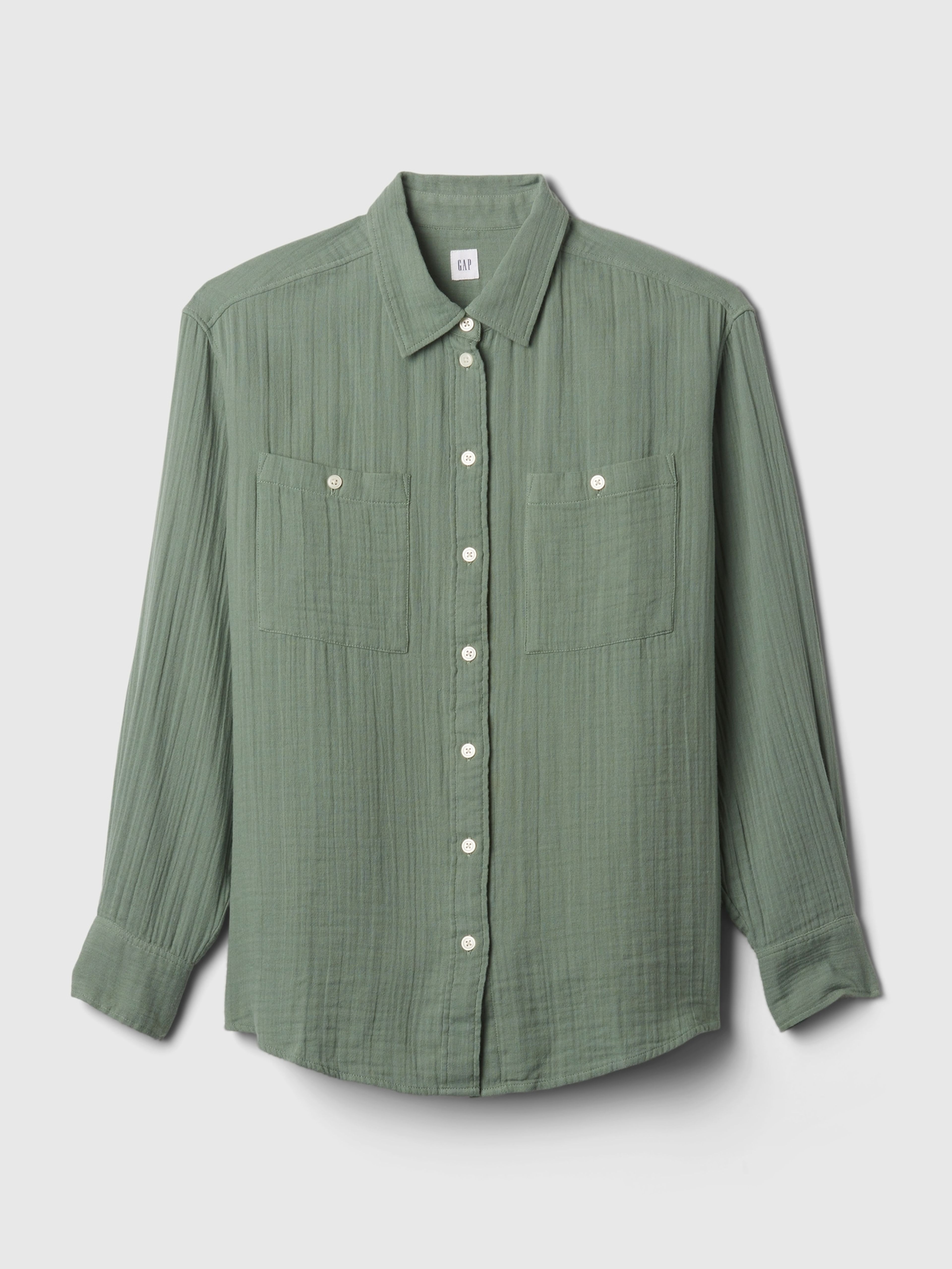 Mušelínová košeľa oversize - 005