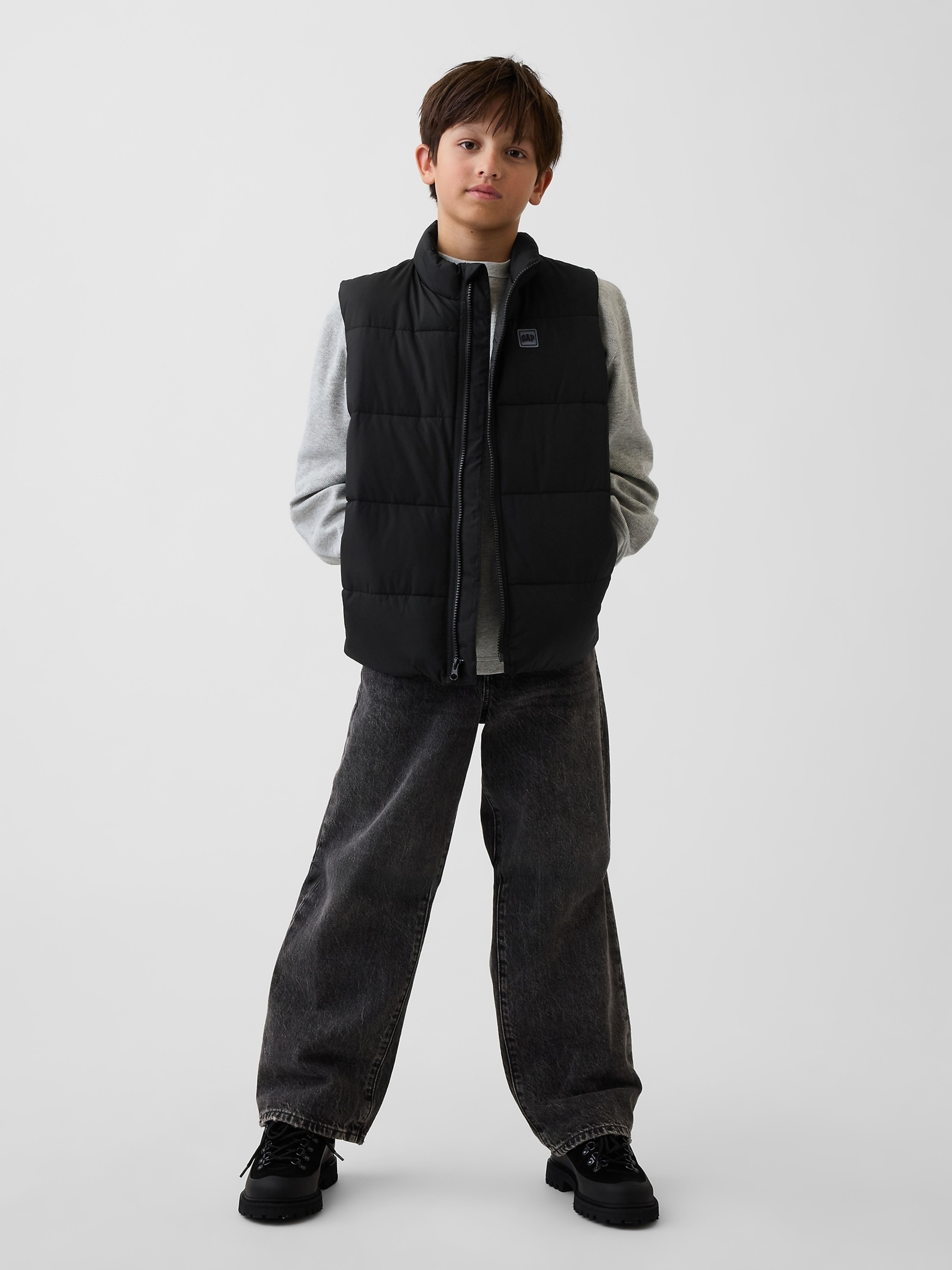 Gilet matelassé enfant avec logo - 003