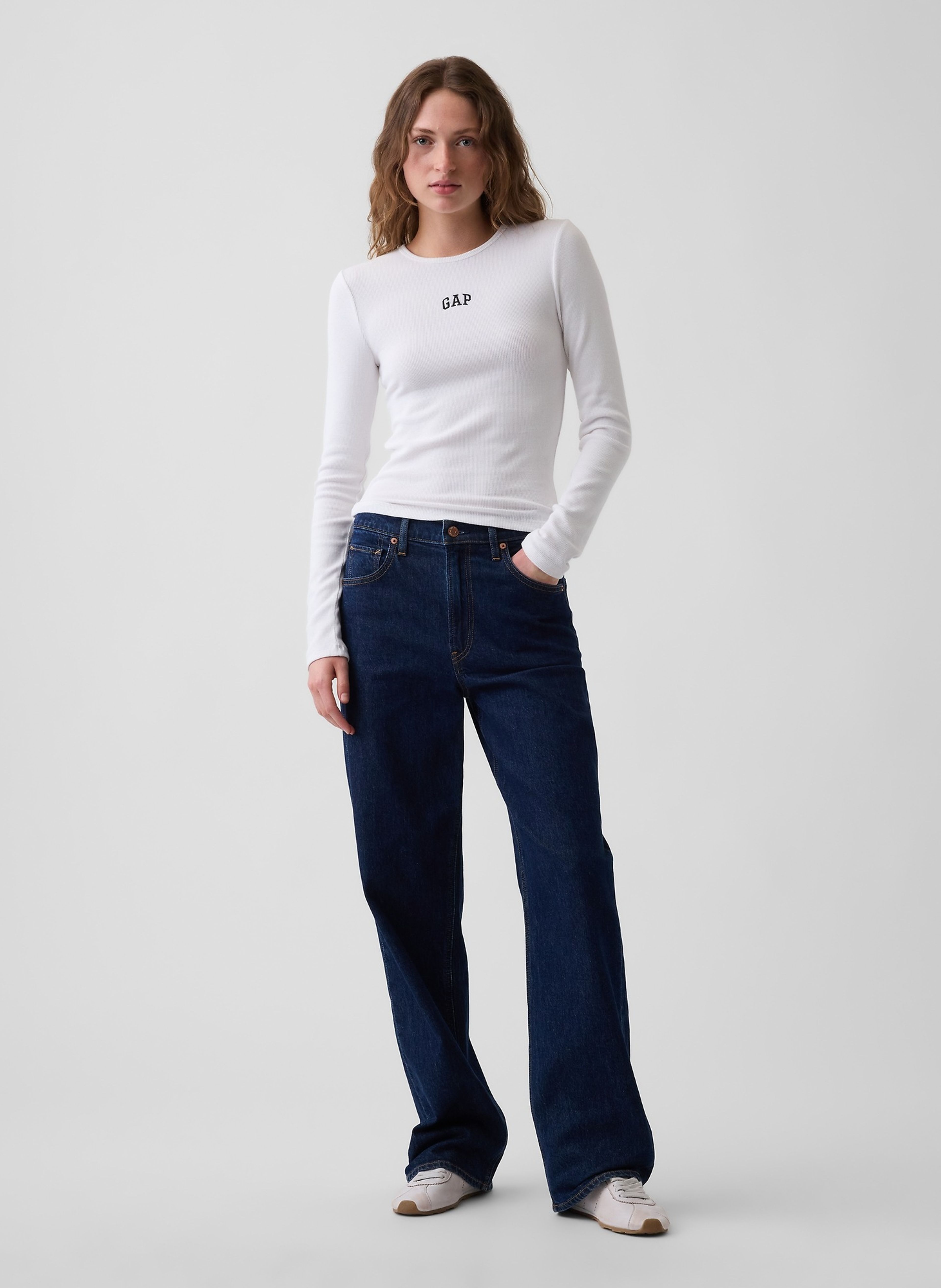 Ripp-T-Shirt mit Logo - 002