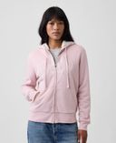 Ocieplana bluza sherpa z logo-Różowy - 002