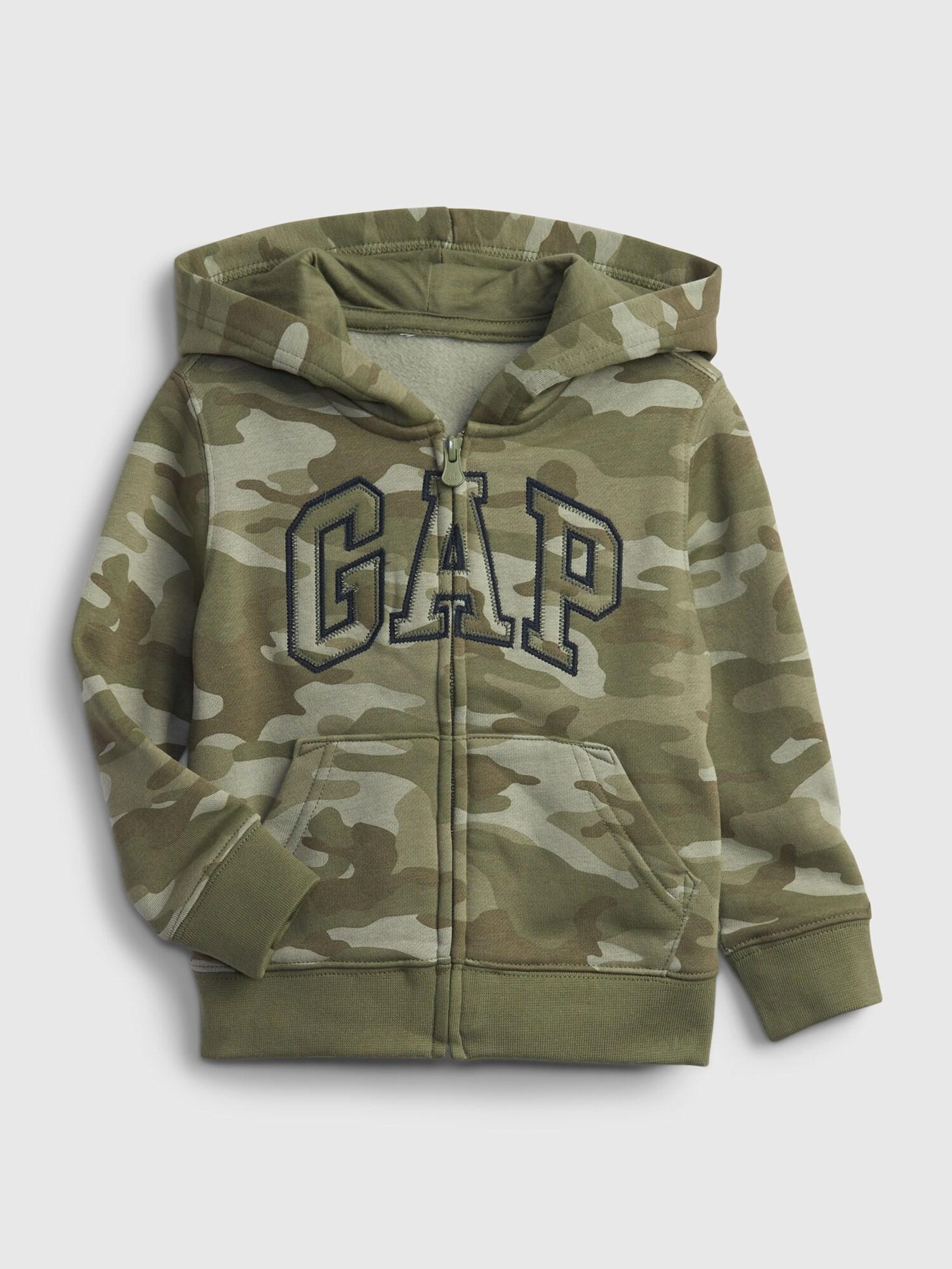 Kinder Camouflage-Sweatjacke GAP Logo