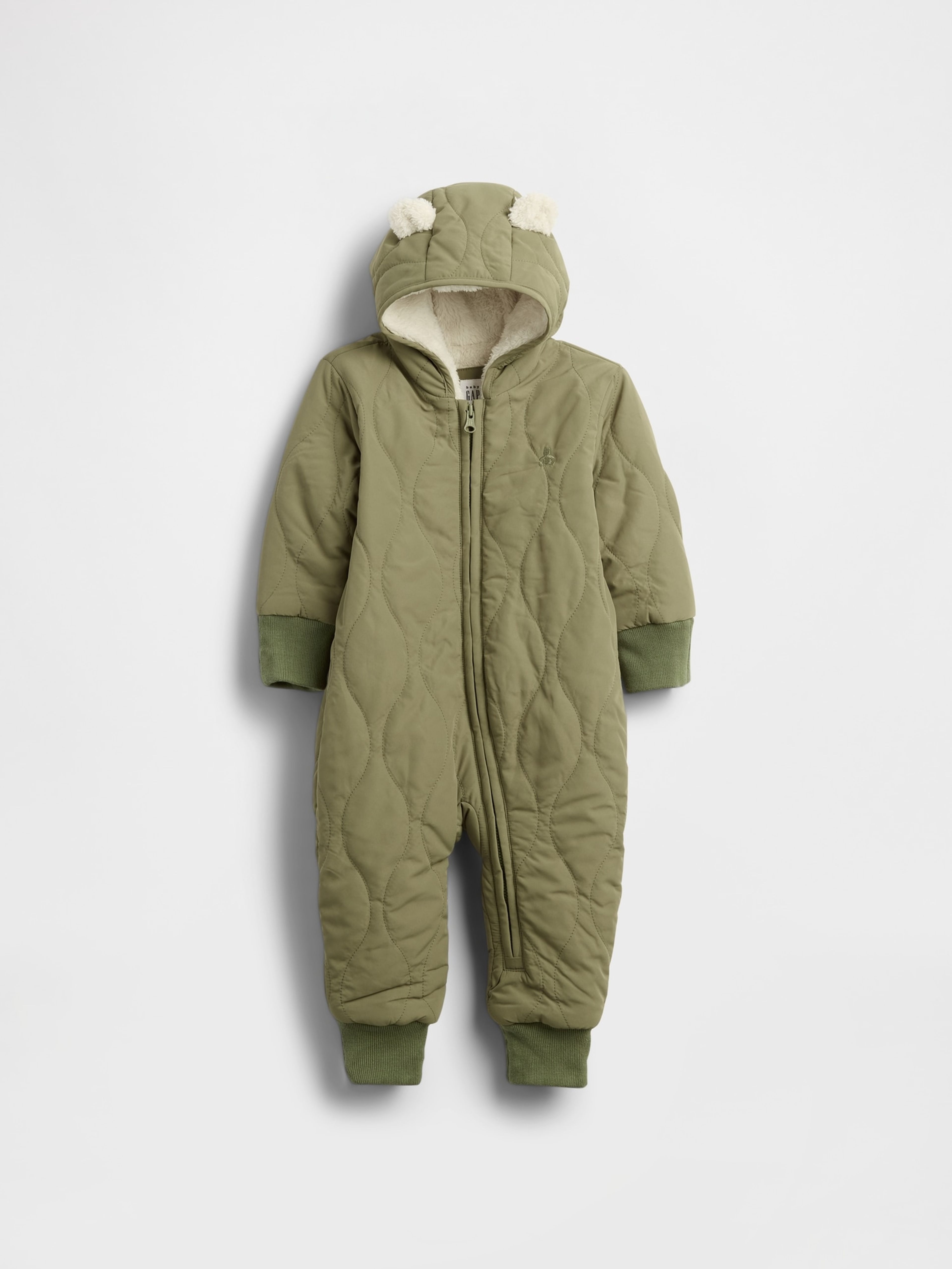 Baby pikowany ocieplany kombinezon sherpa