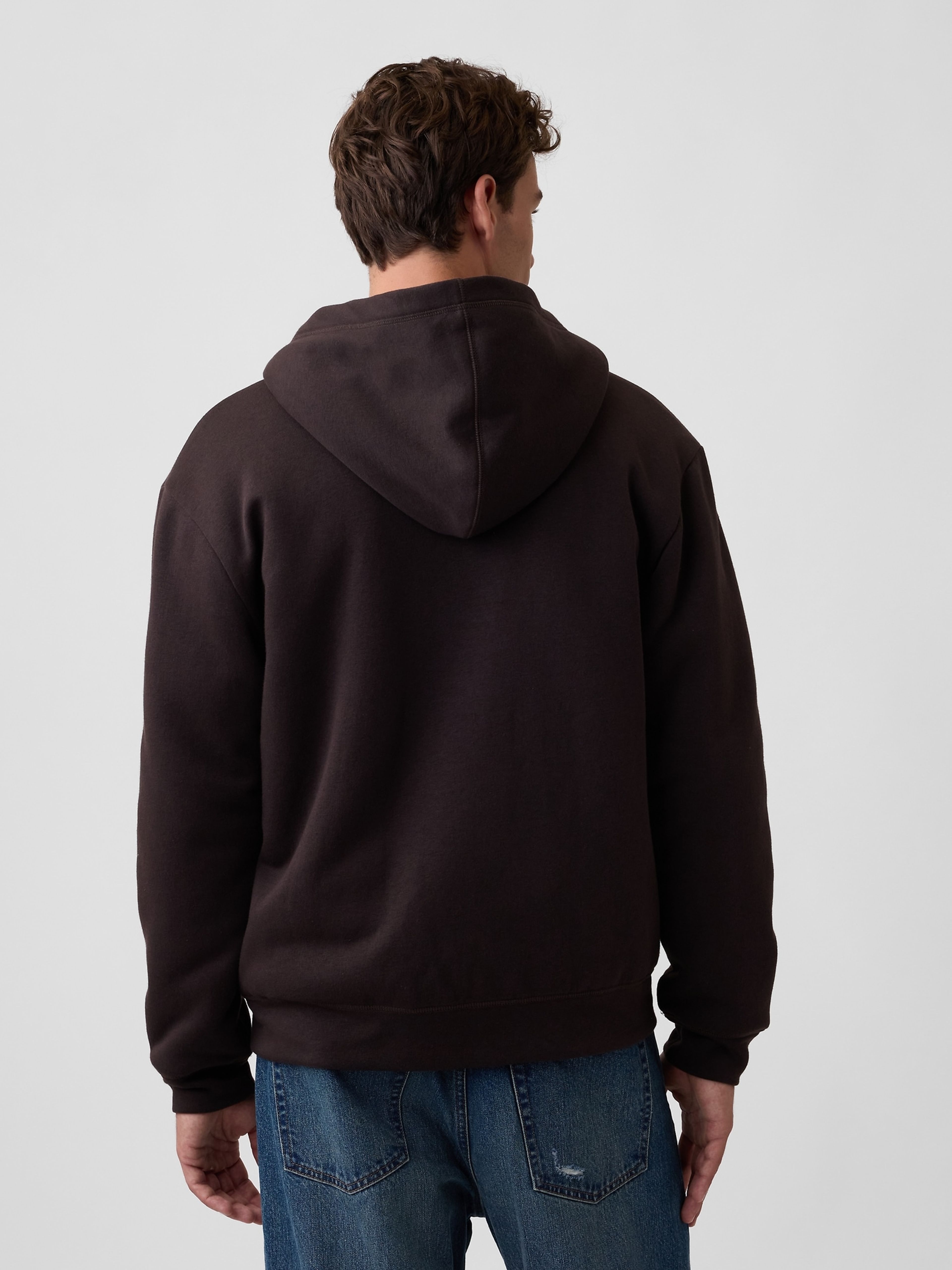Zateplená sherpa mikina s logom - 003