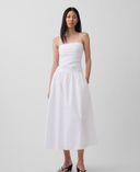 Vestido maxi de popelina-Blanco - 003