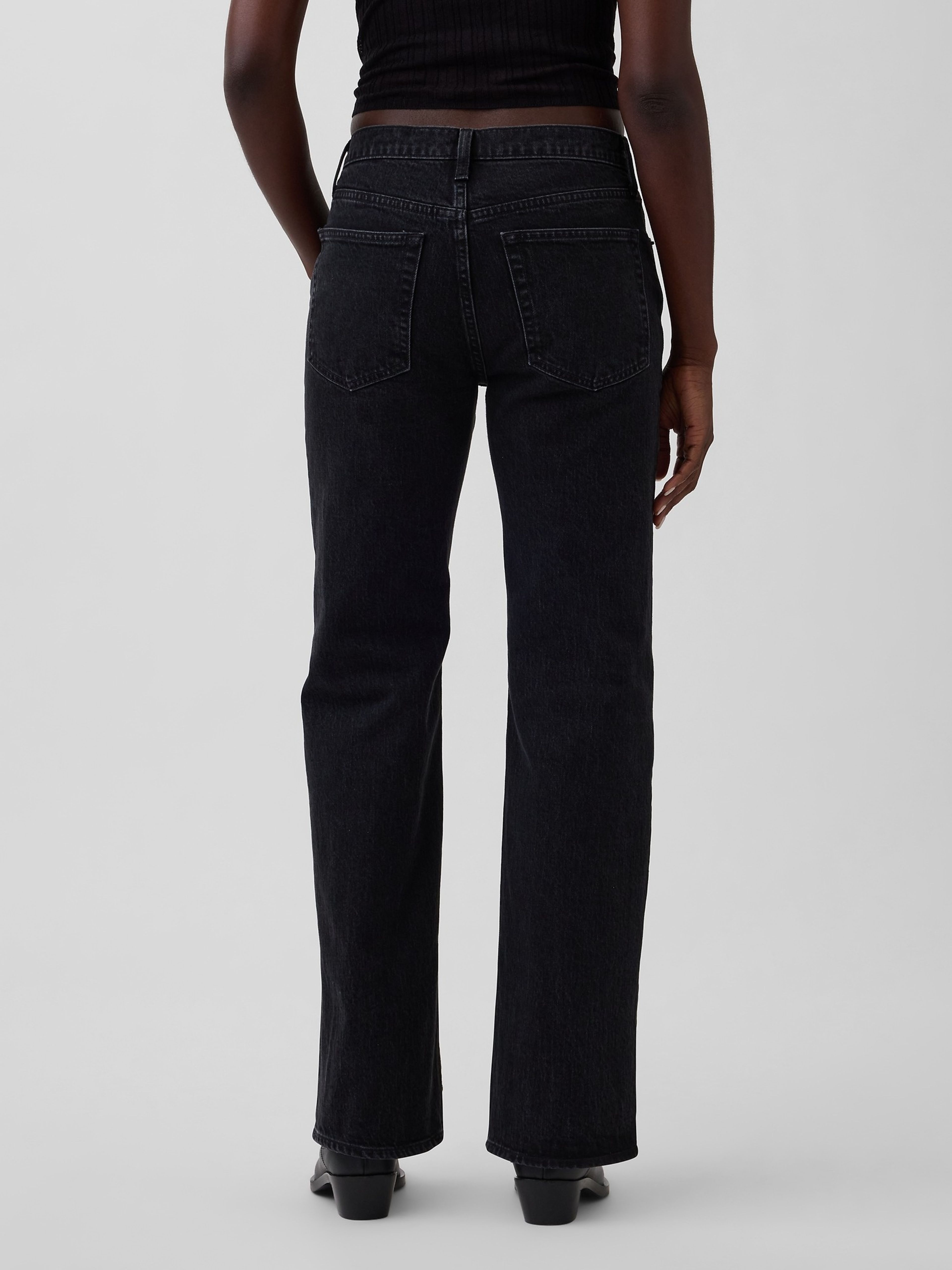 Mid Rise Relaxed Straight jeans - 004