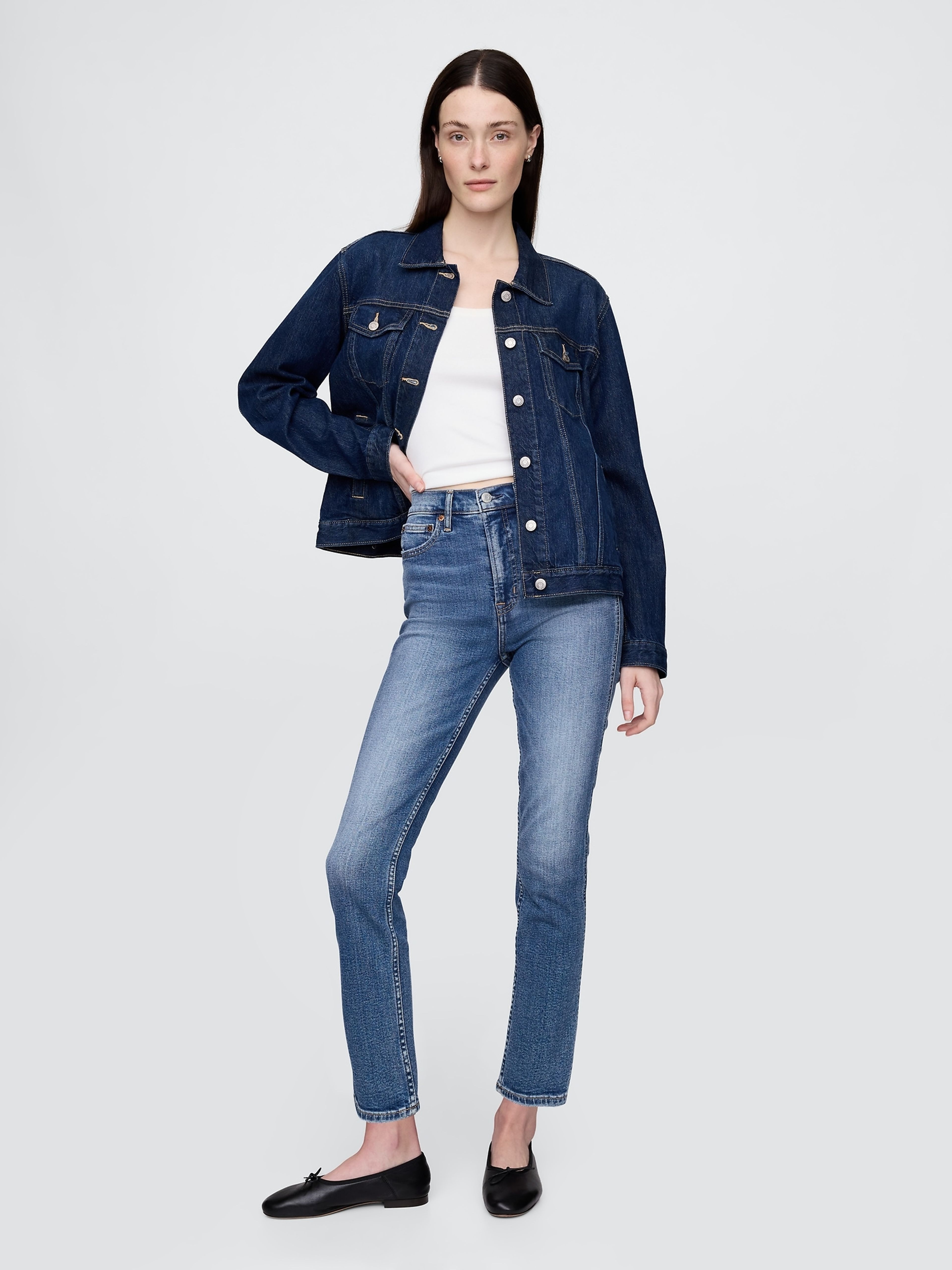 High Rise Slim Vintage Jeans - 001
