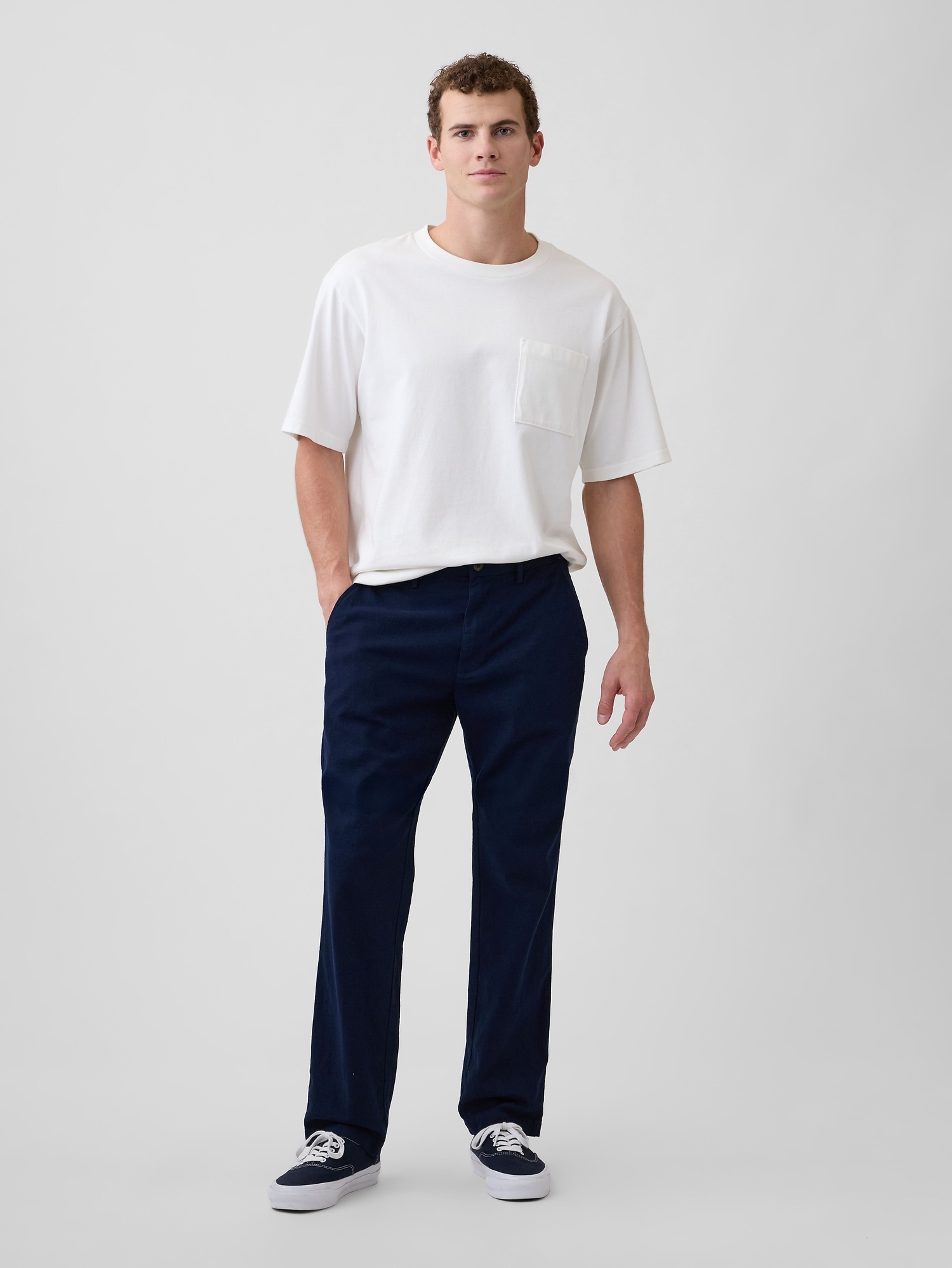 Pantalon en lin straight