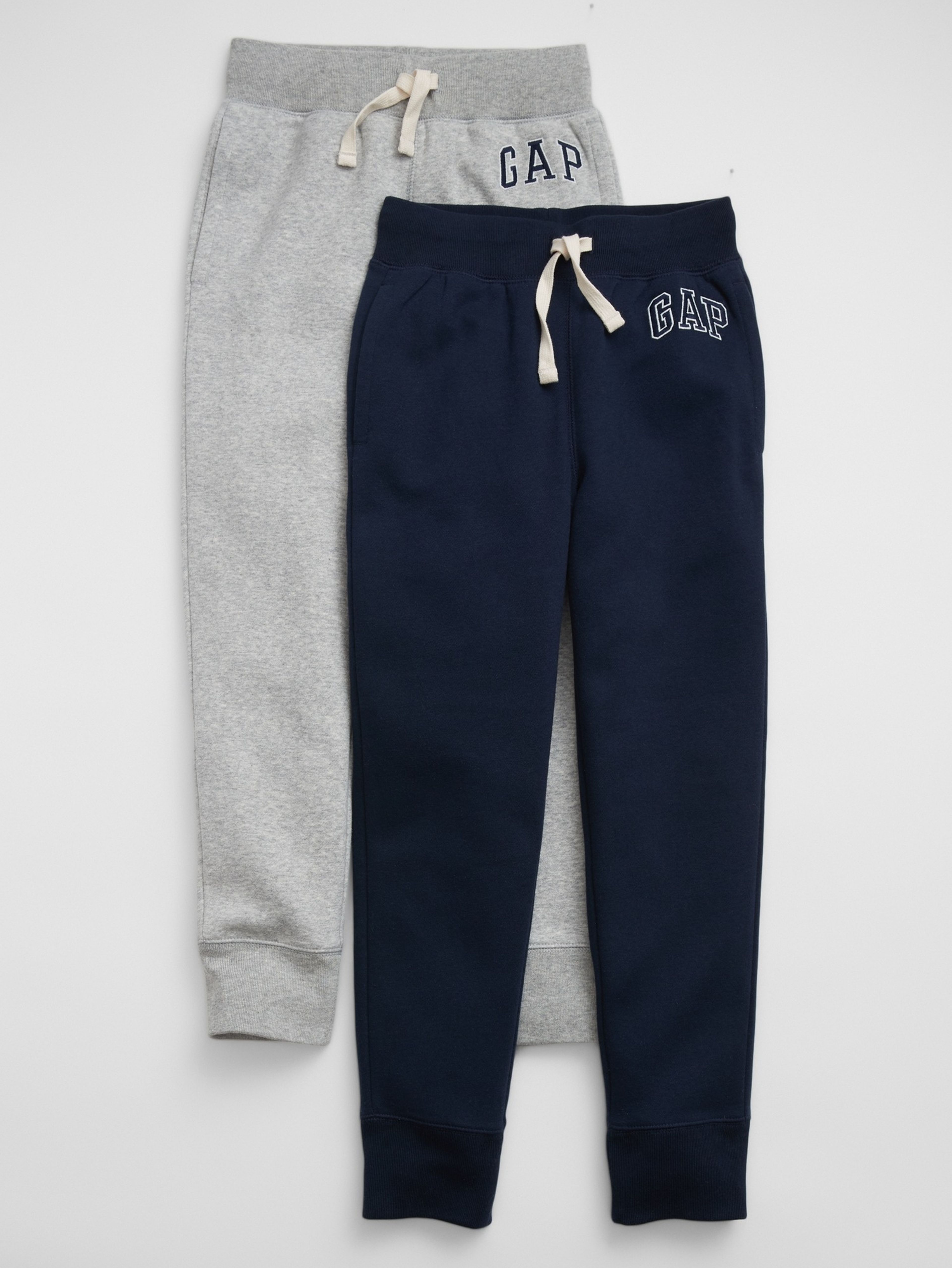 Kinder Sweatpants Fleece mit Logo, 2 Stück