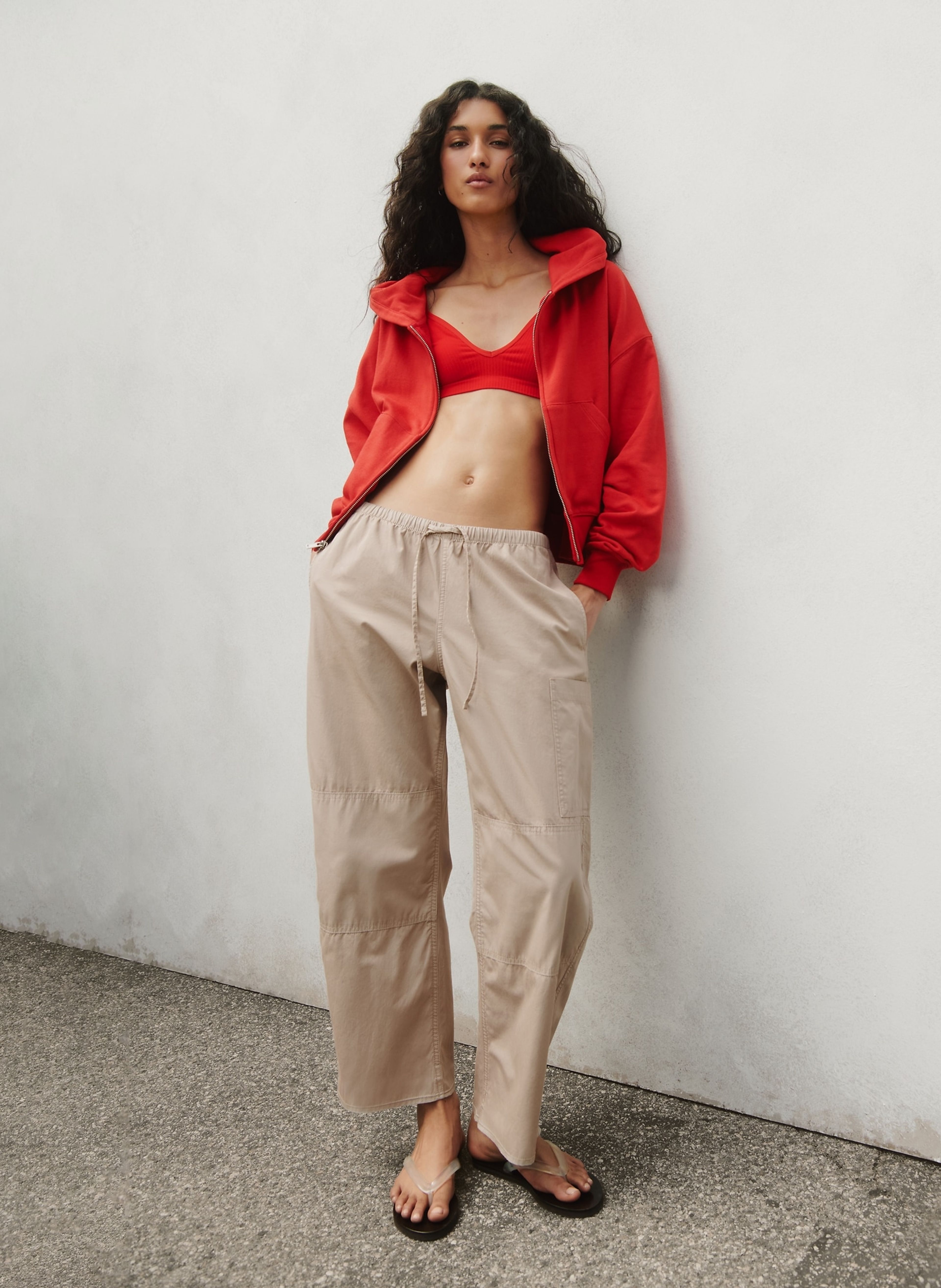 Nohavice Mid Rise Twill Barrel - 007