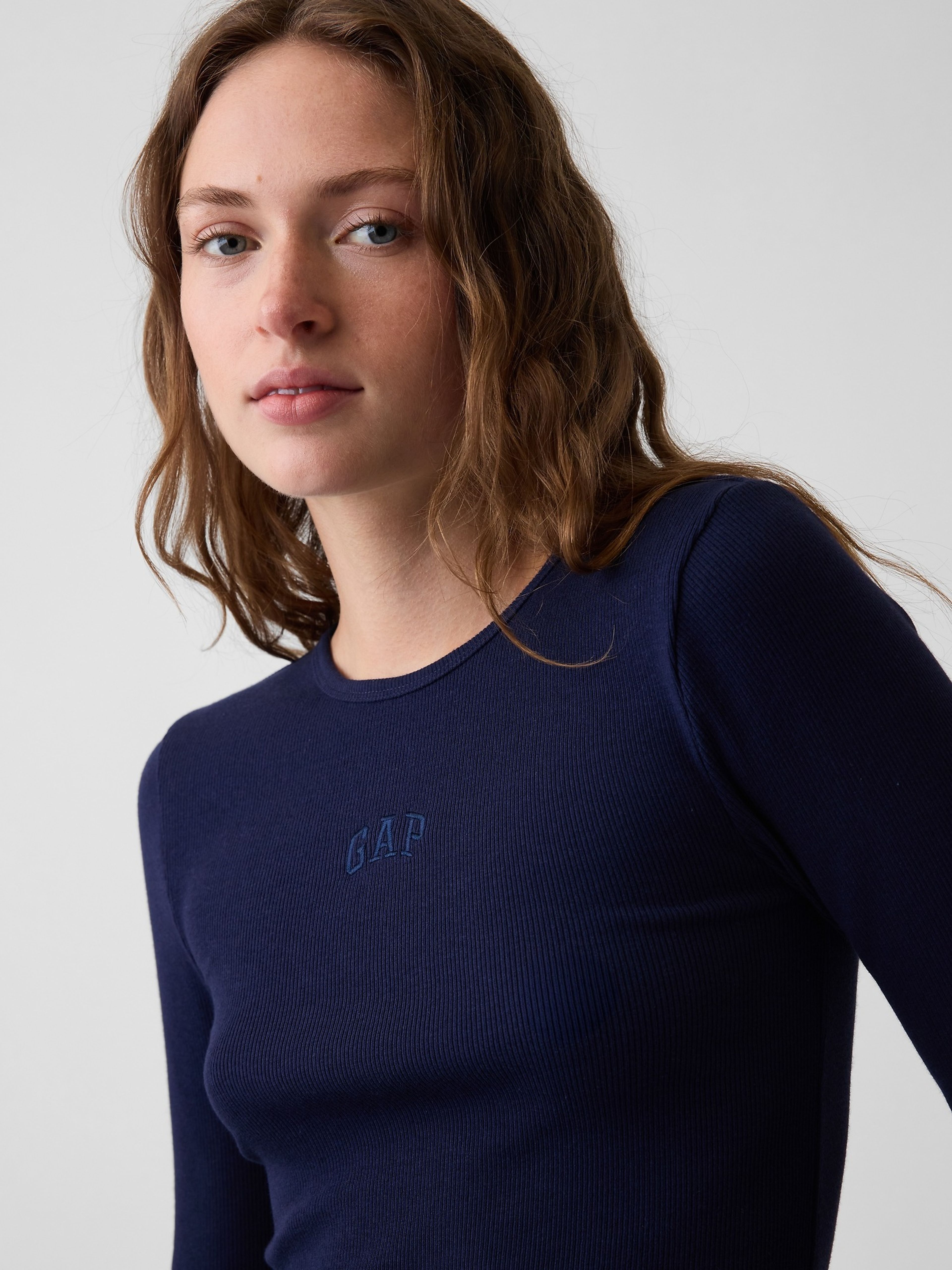 Ripp-T-Shirt mit Logo - 004