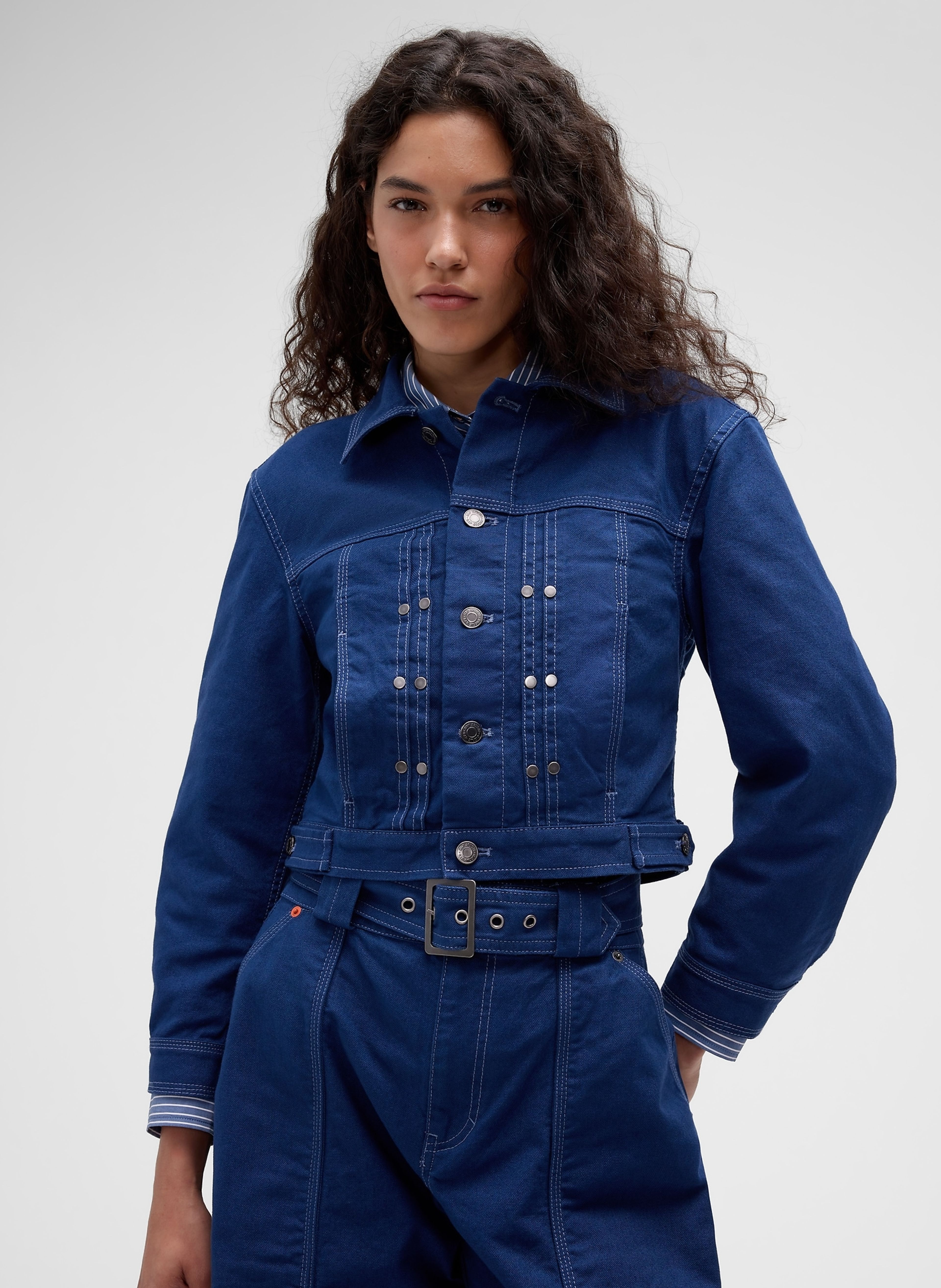 Płócienna kurtka crop GapStudio by Zac Posen - 002