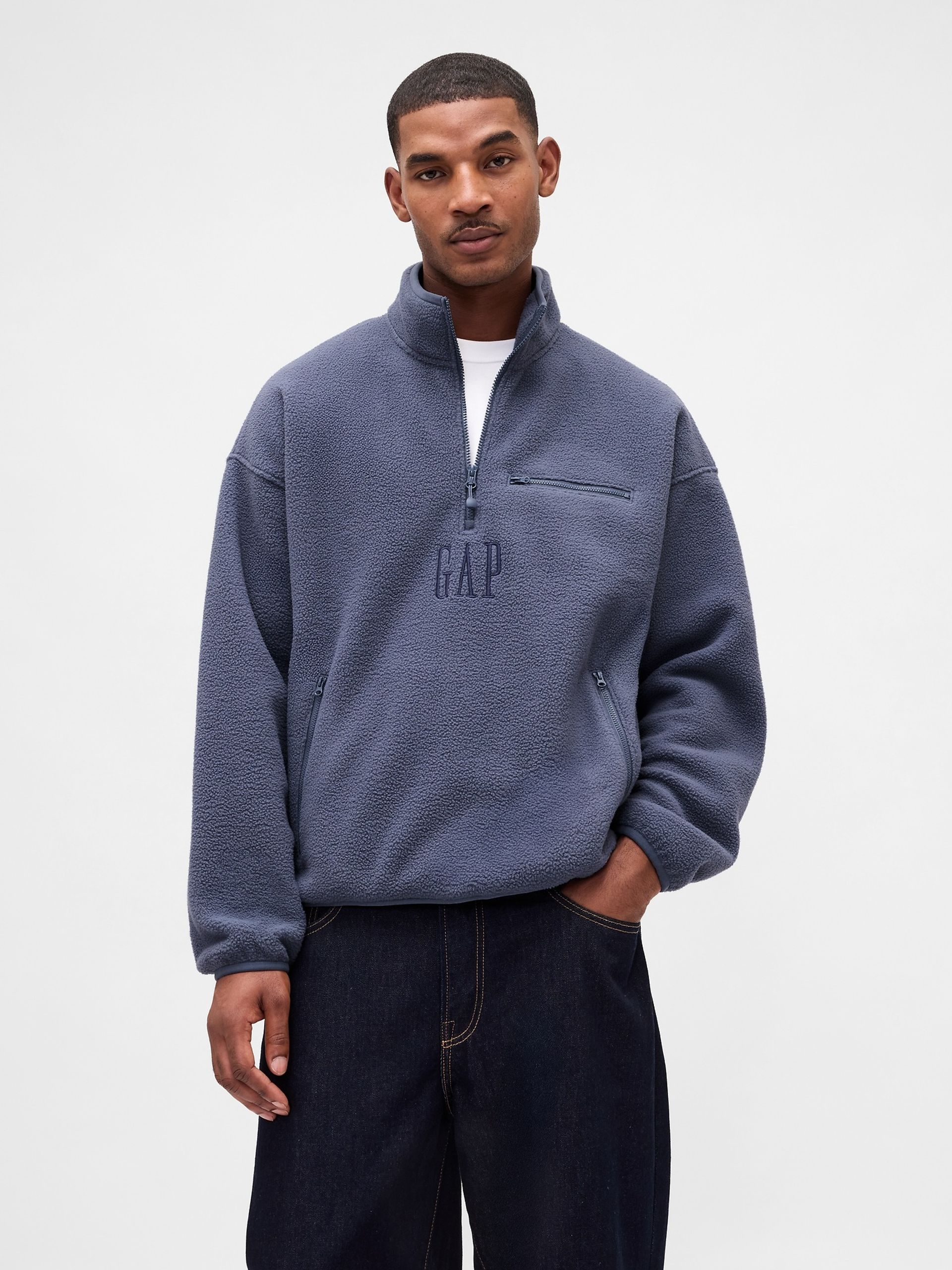 Oversize sherpa mikina Arctic Fleece - 001