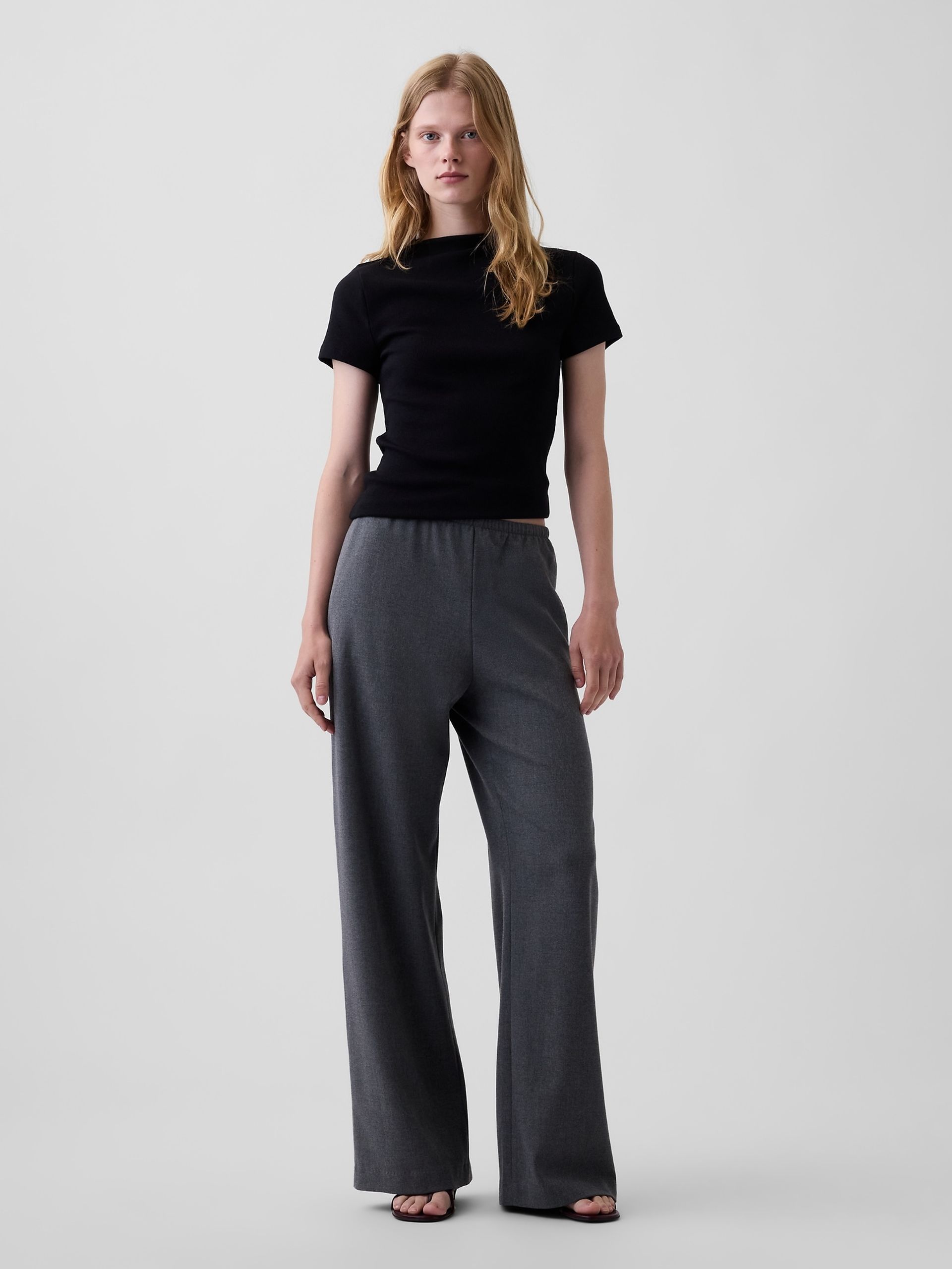 Nohavice wide-leg Easy - 001