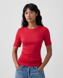T-shirt z krótkim rękawem-Czerwony - 003