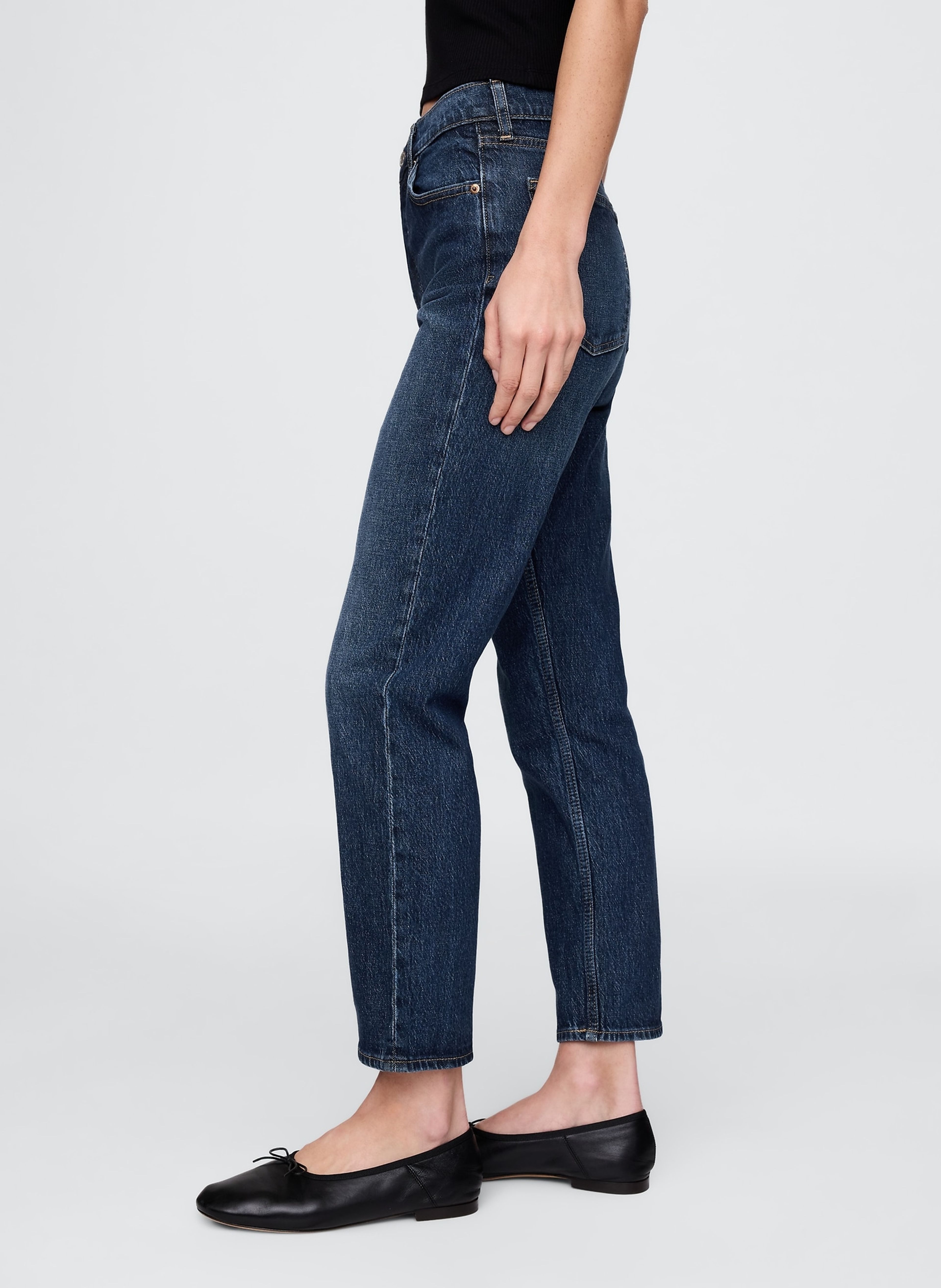 Džínsy High Rise Cheeky Straight - 003