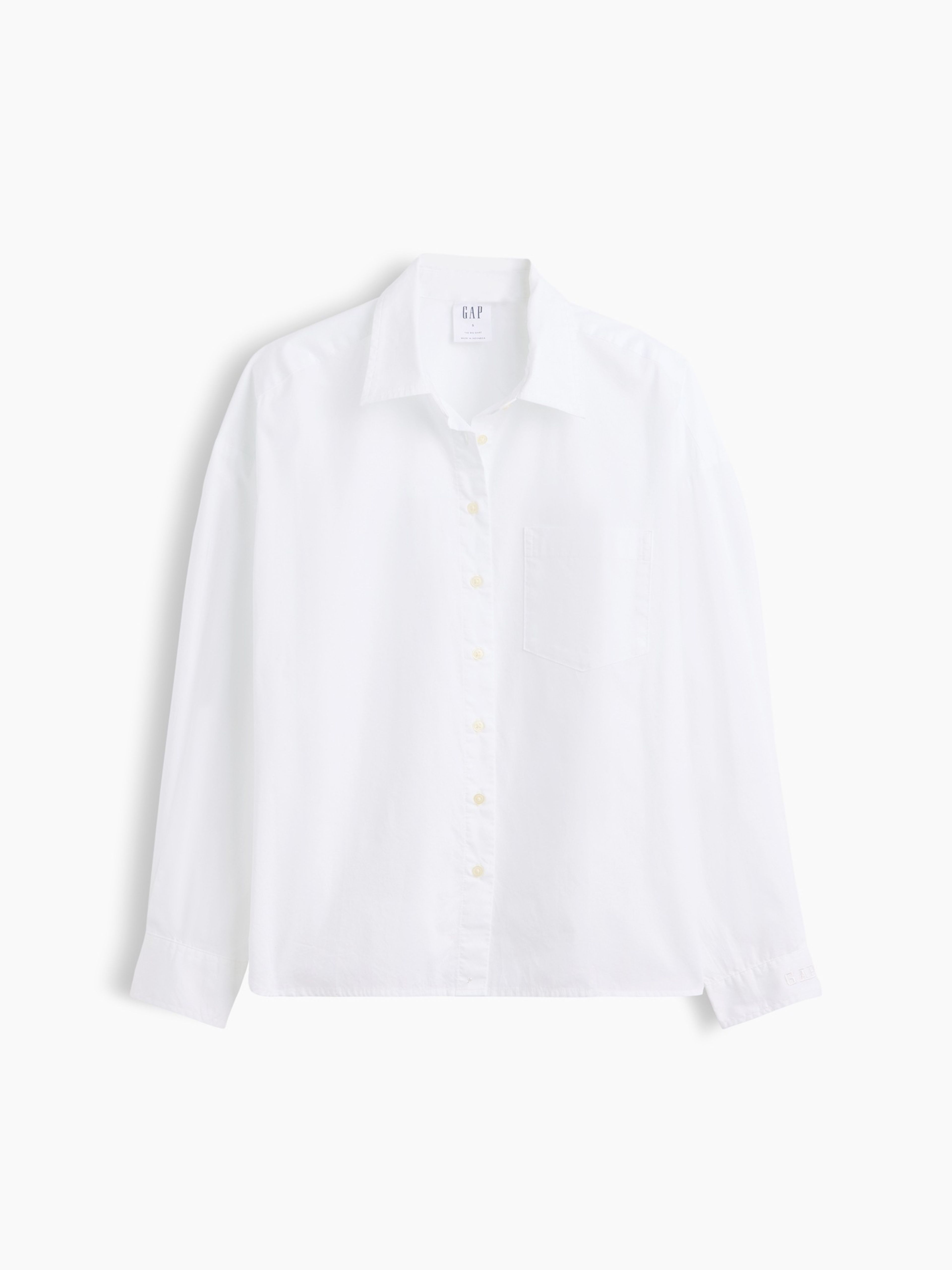 Popelinowa koszula oversize z logo - 005