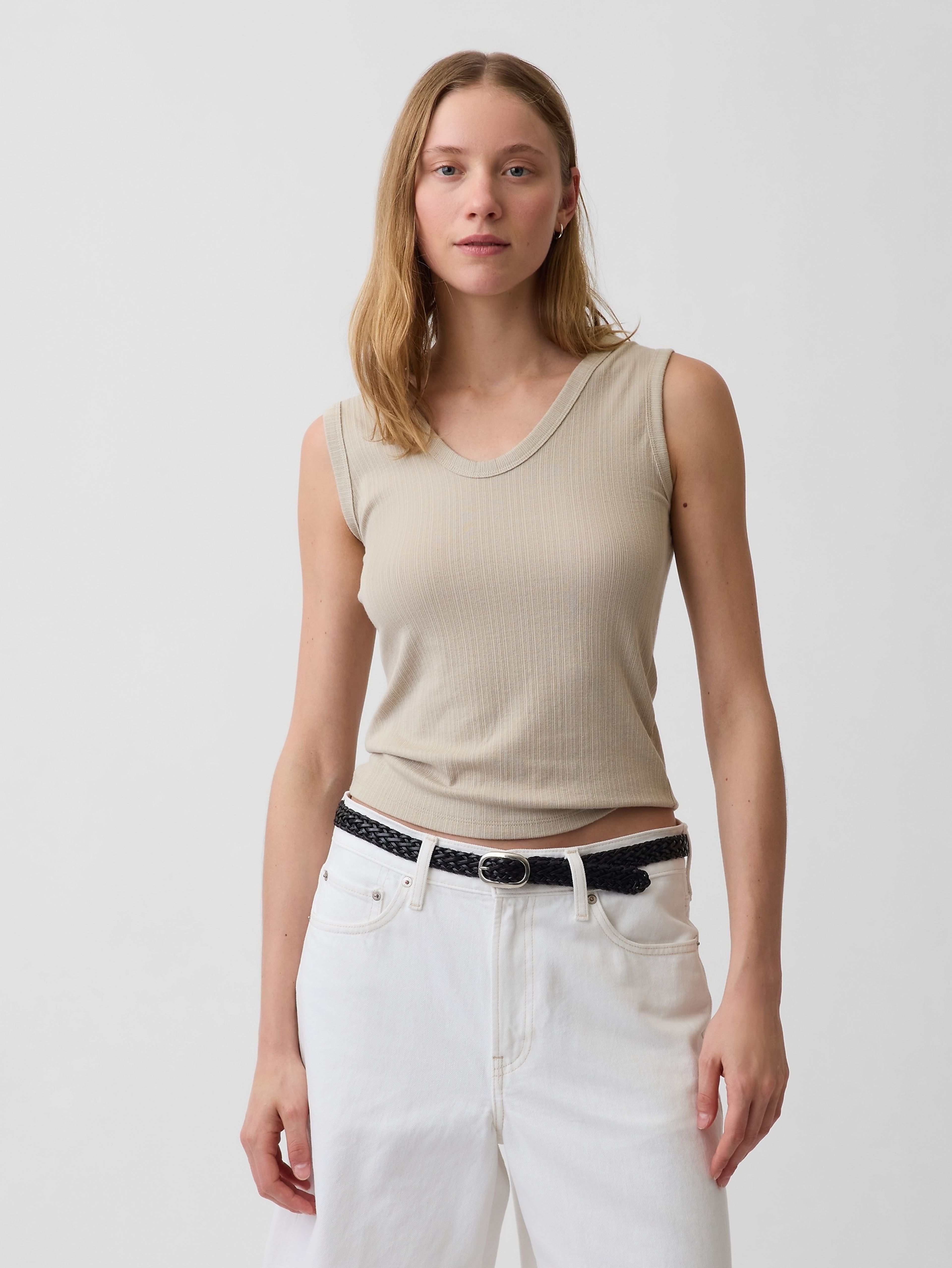 Geripptes Top