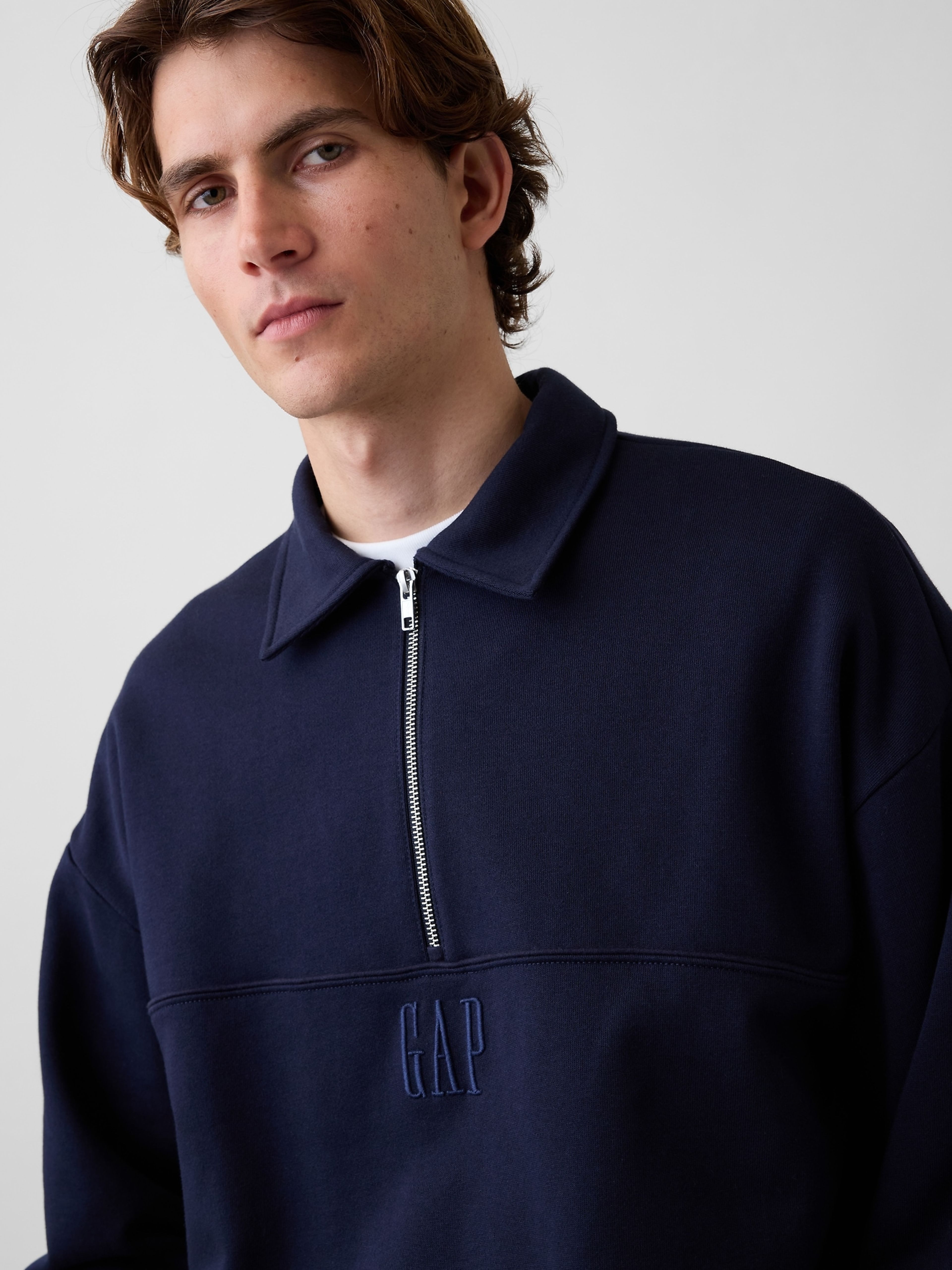 Oversize mikina Heavyweight s logem - 004