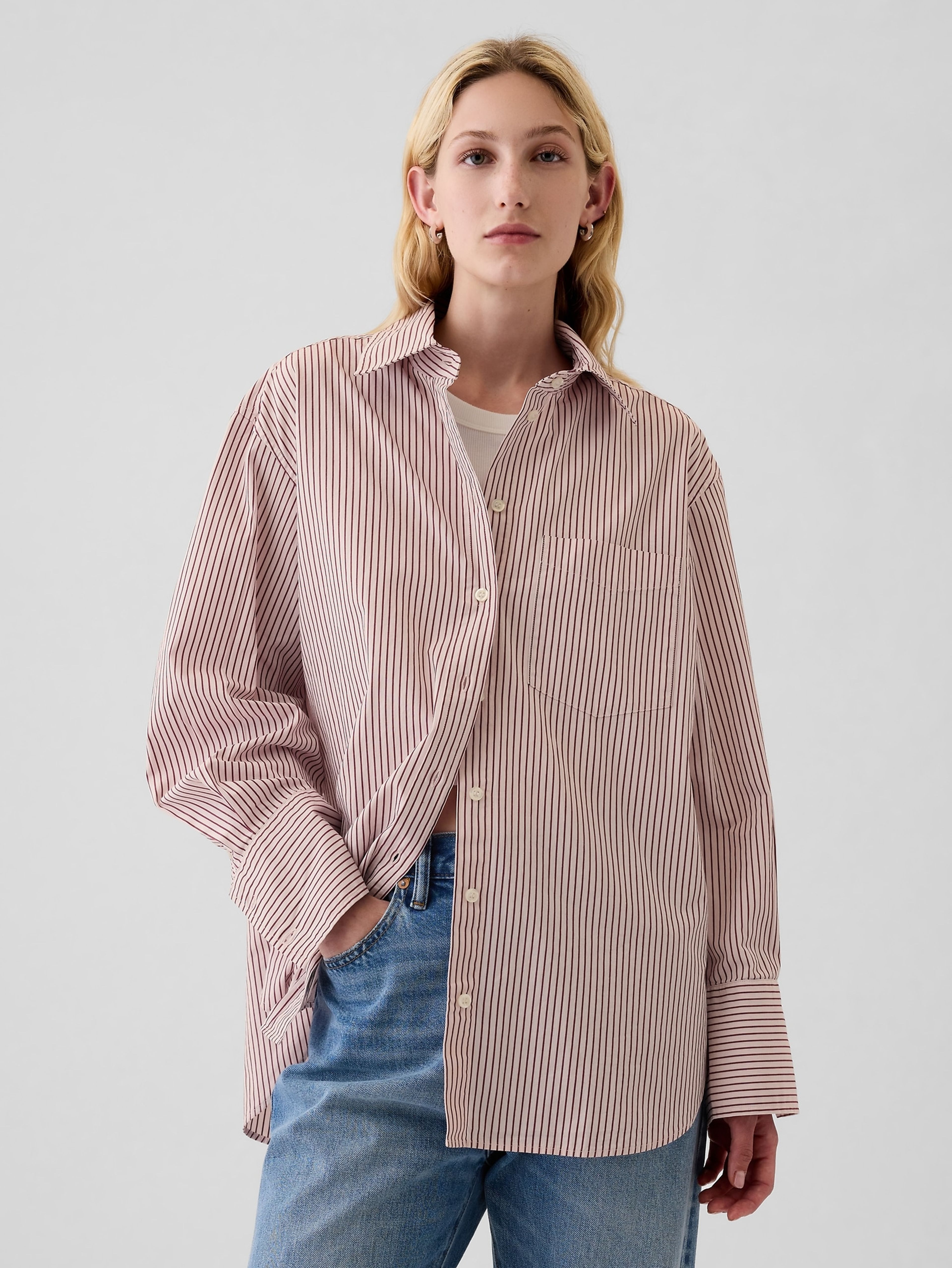 Popelínová oversize košeľa Big Shirt