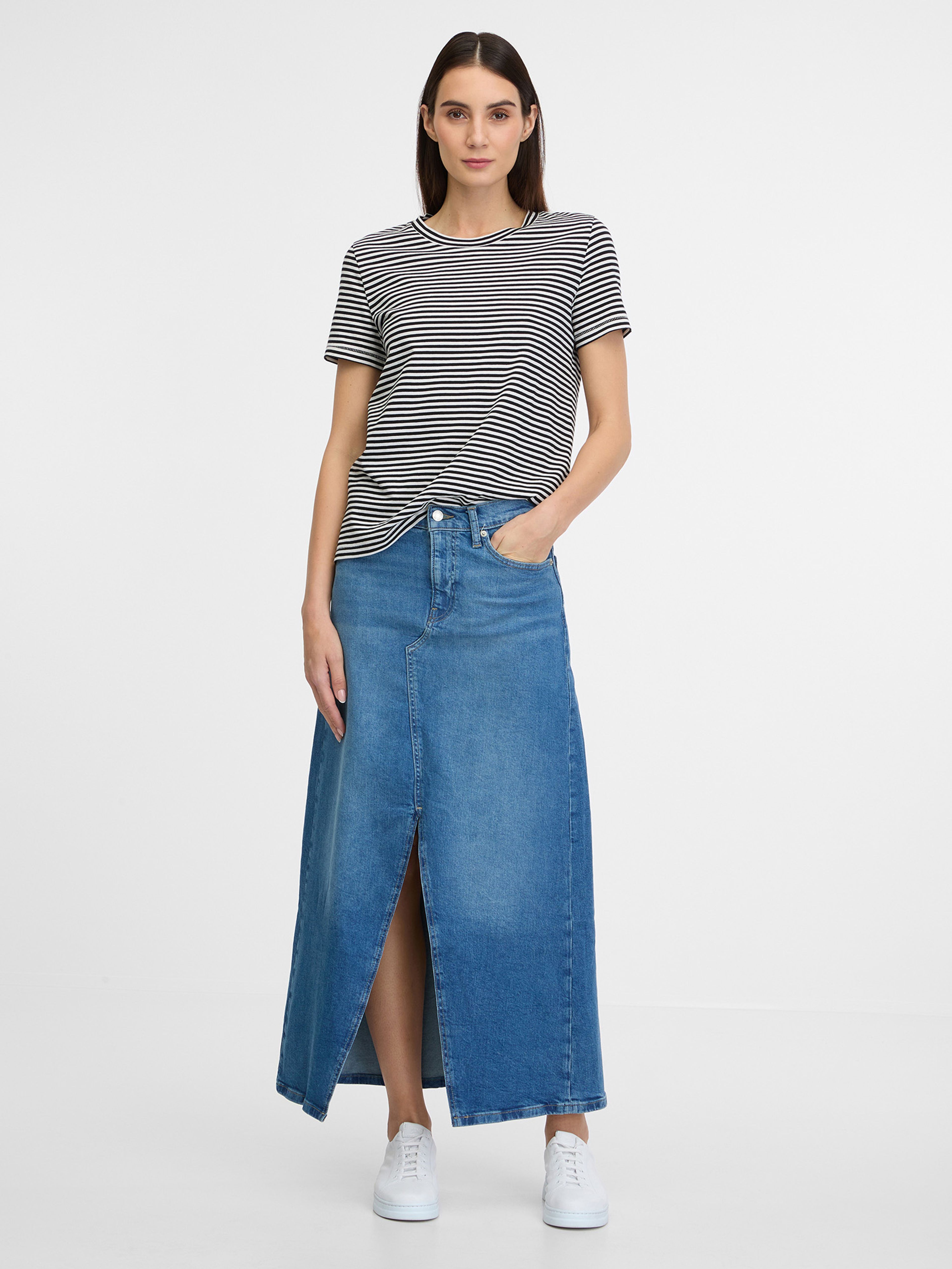 Maxi-Rock aus Denim