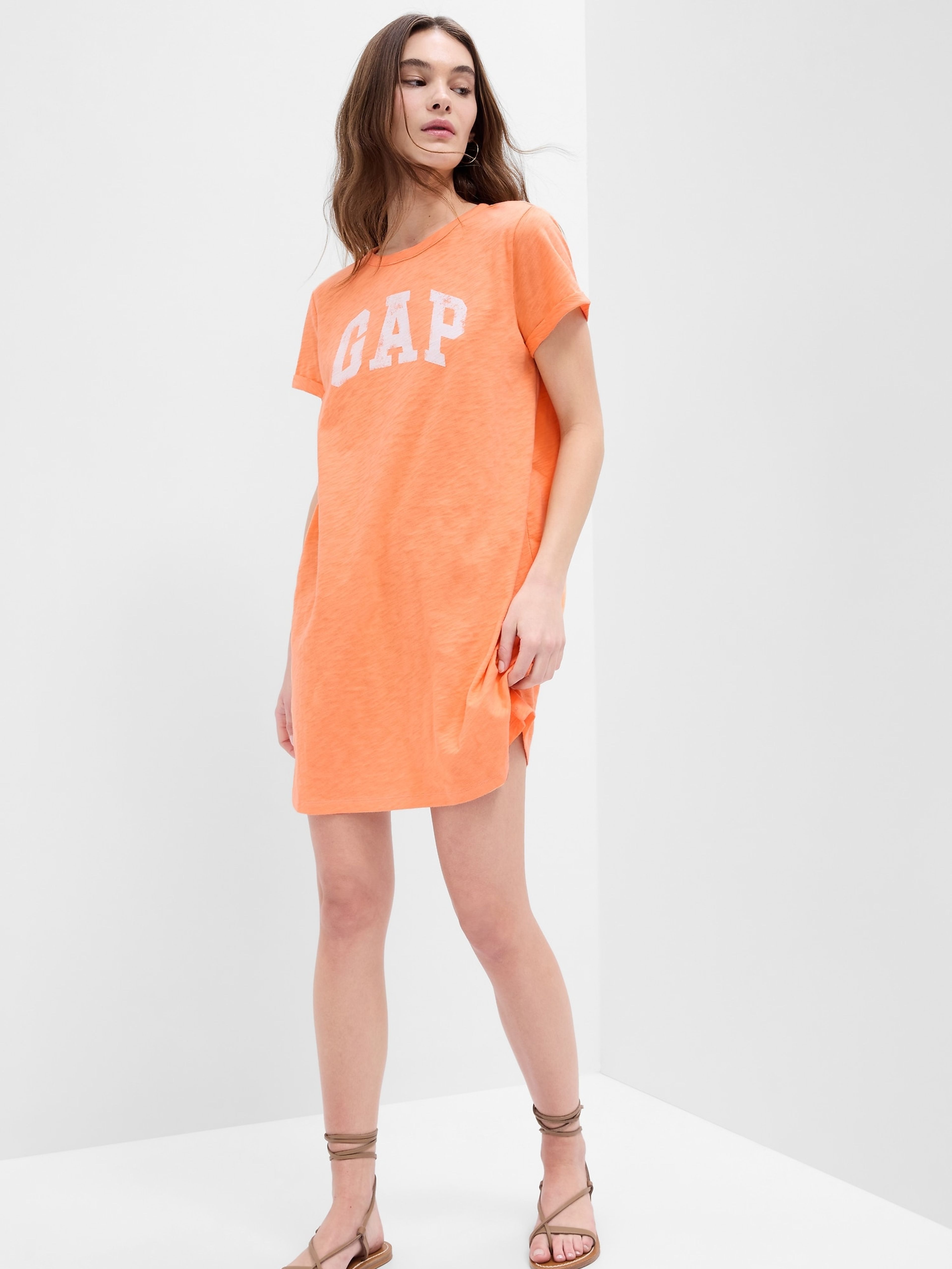 Rochie tip tricou cu logo