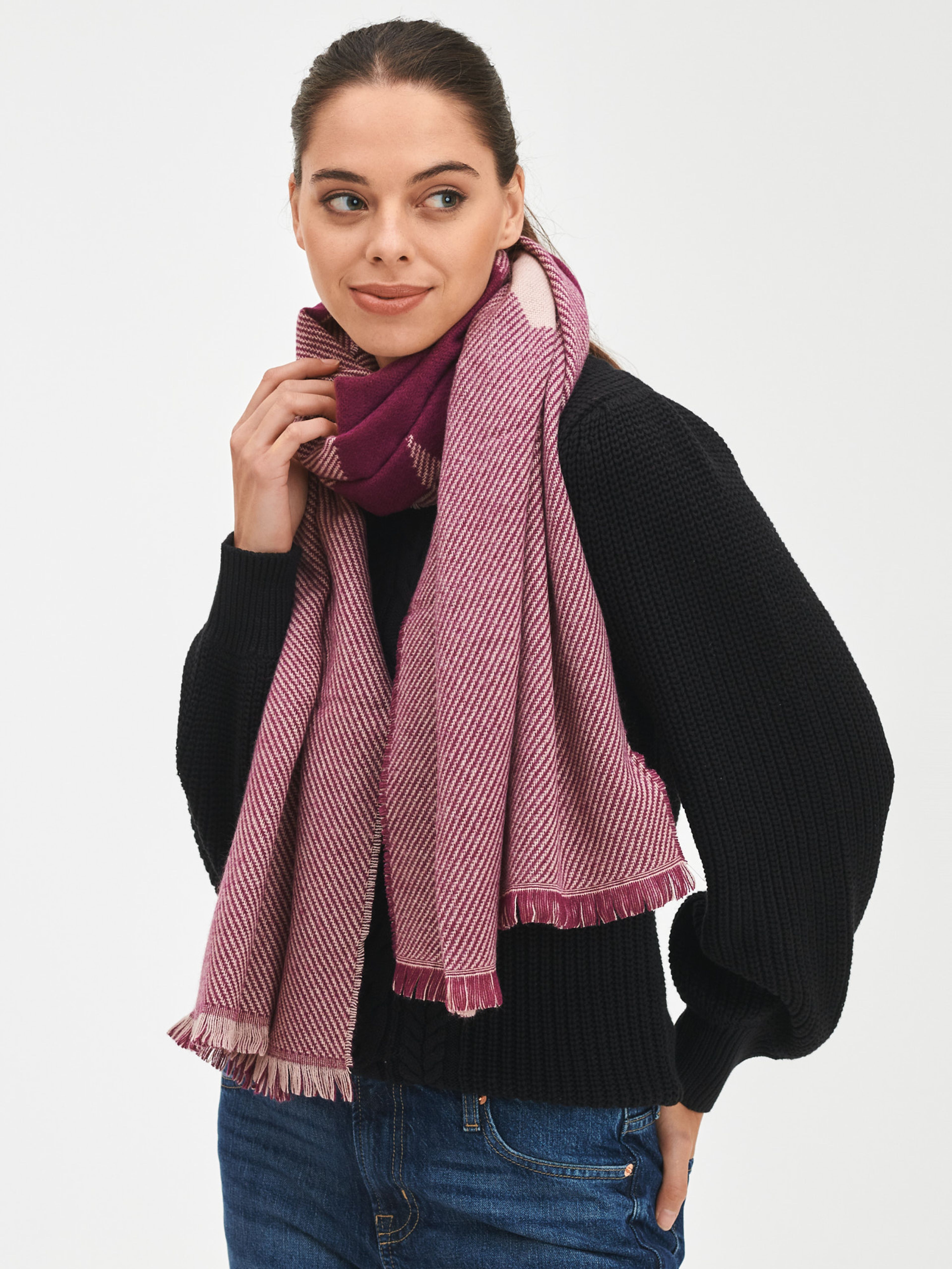 Téli sál csíkokkal