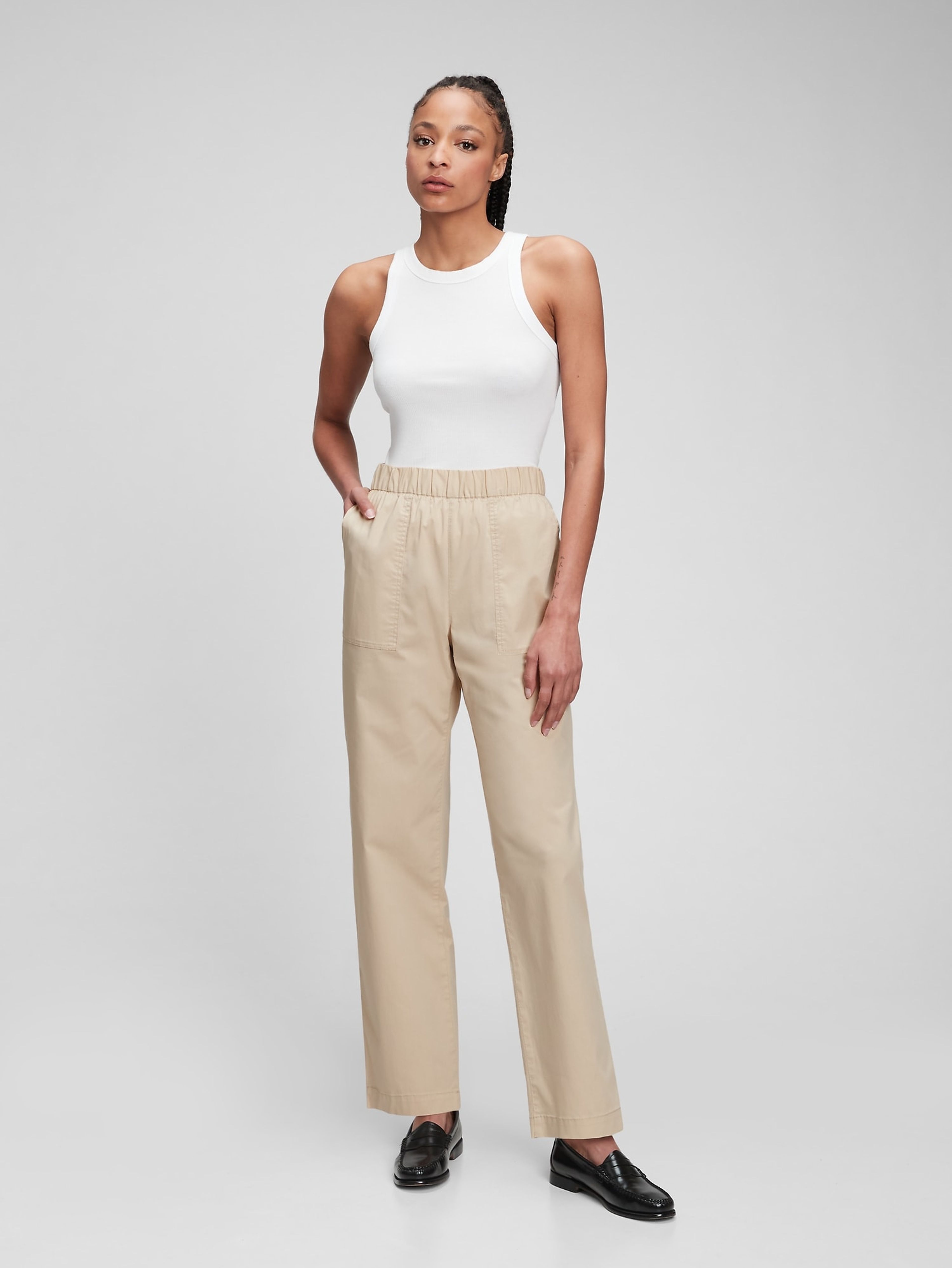 Hose khaki high rise