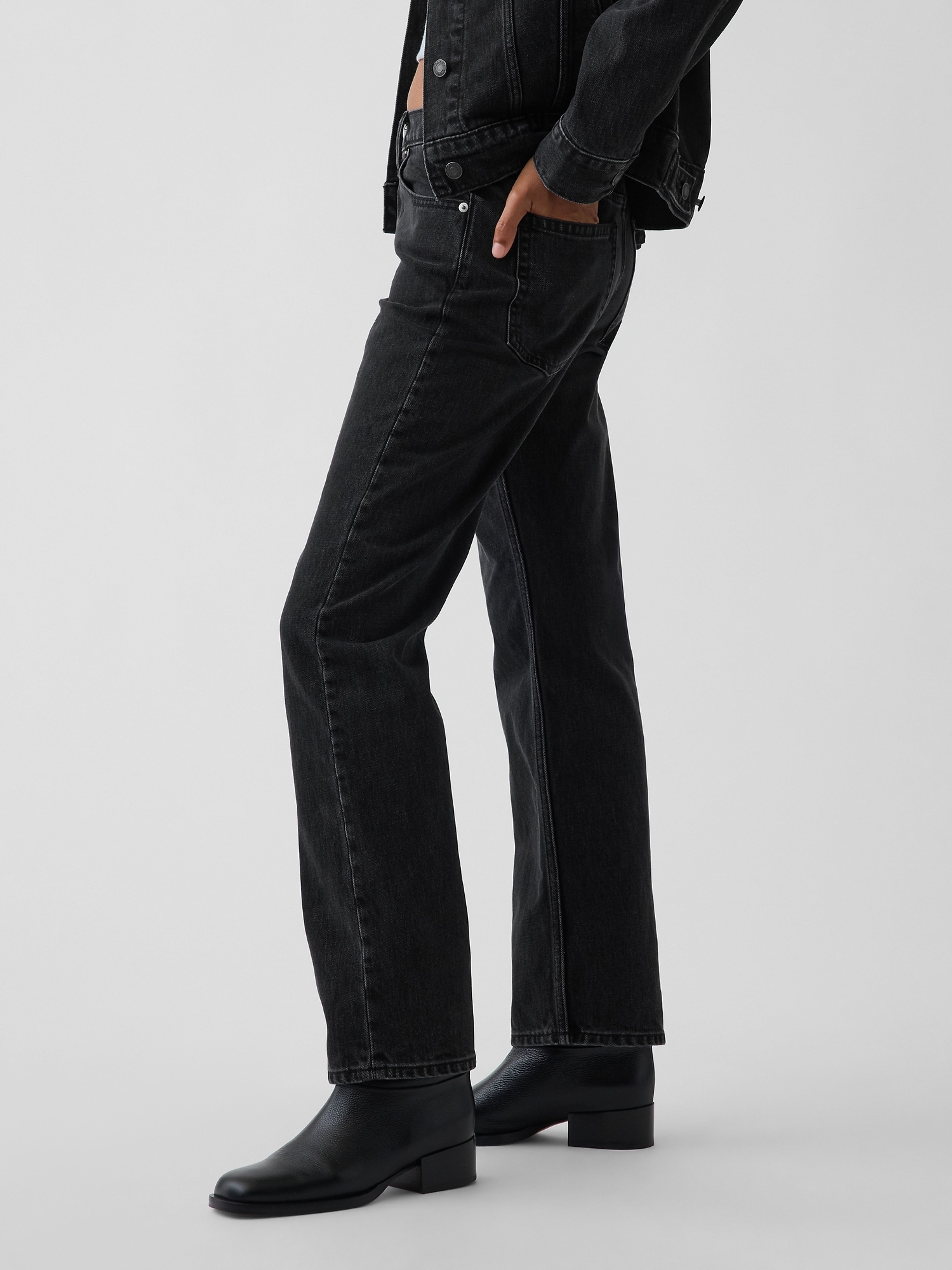 Jean Mid Rise Straight Taper - 003