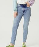 High Rise Slim Vintage Washwell Jeans-Blauw - 001