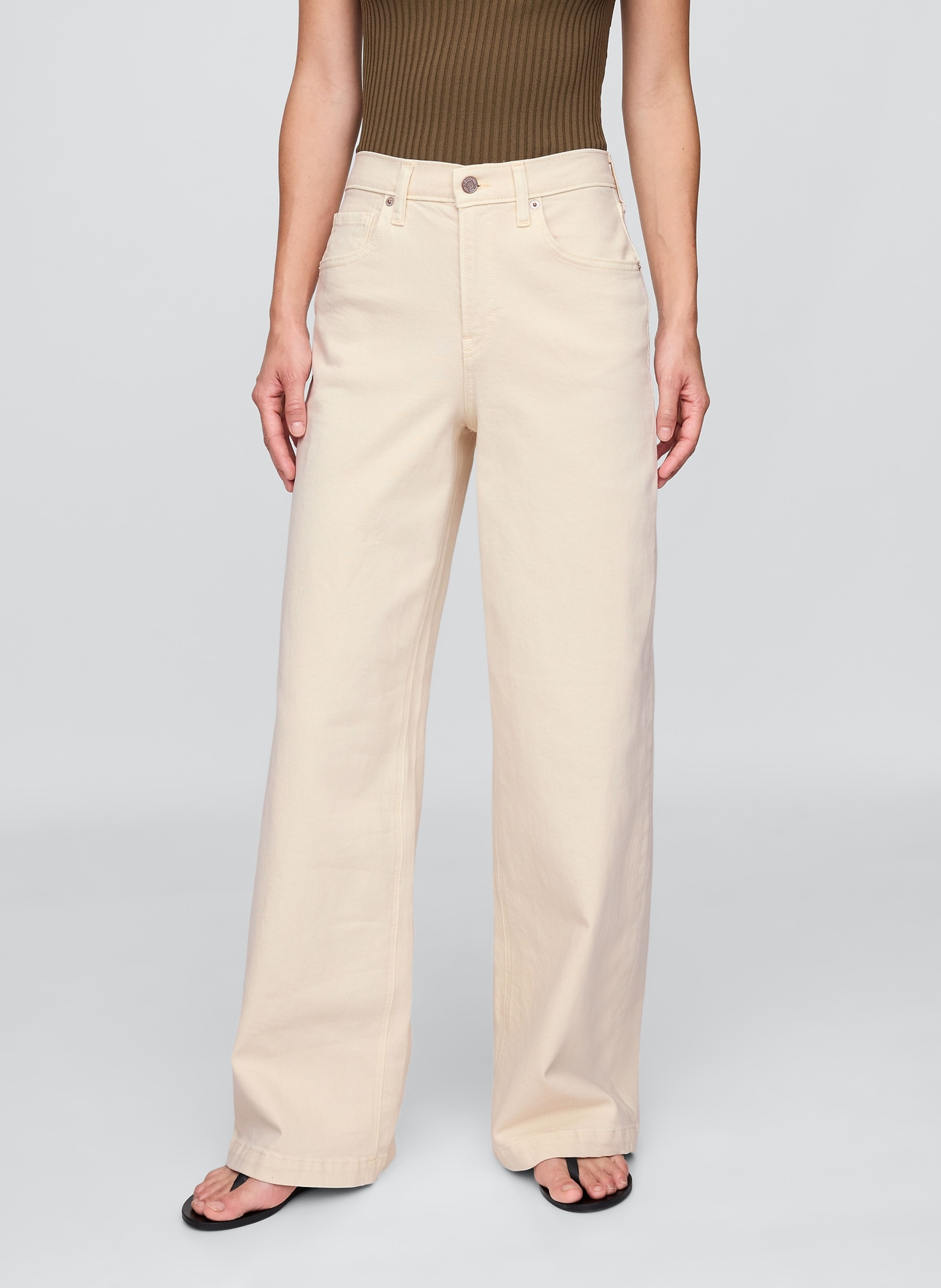 High Rise Stride Wide-Leg Jeans - 002