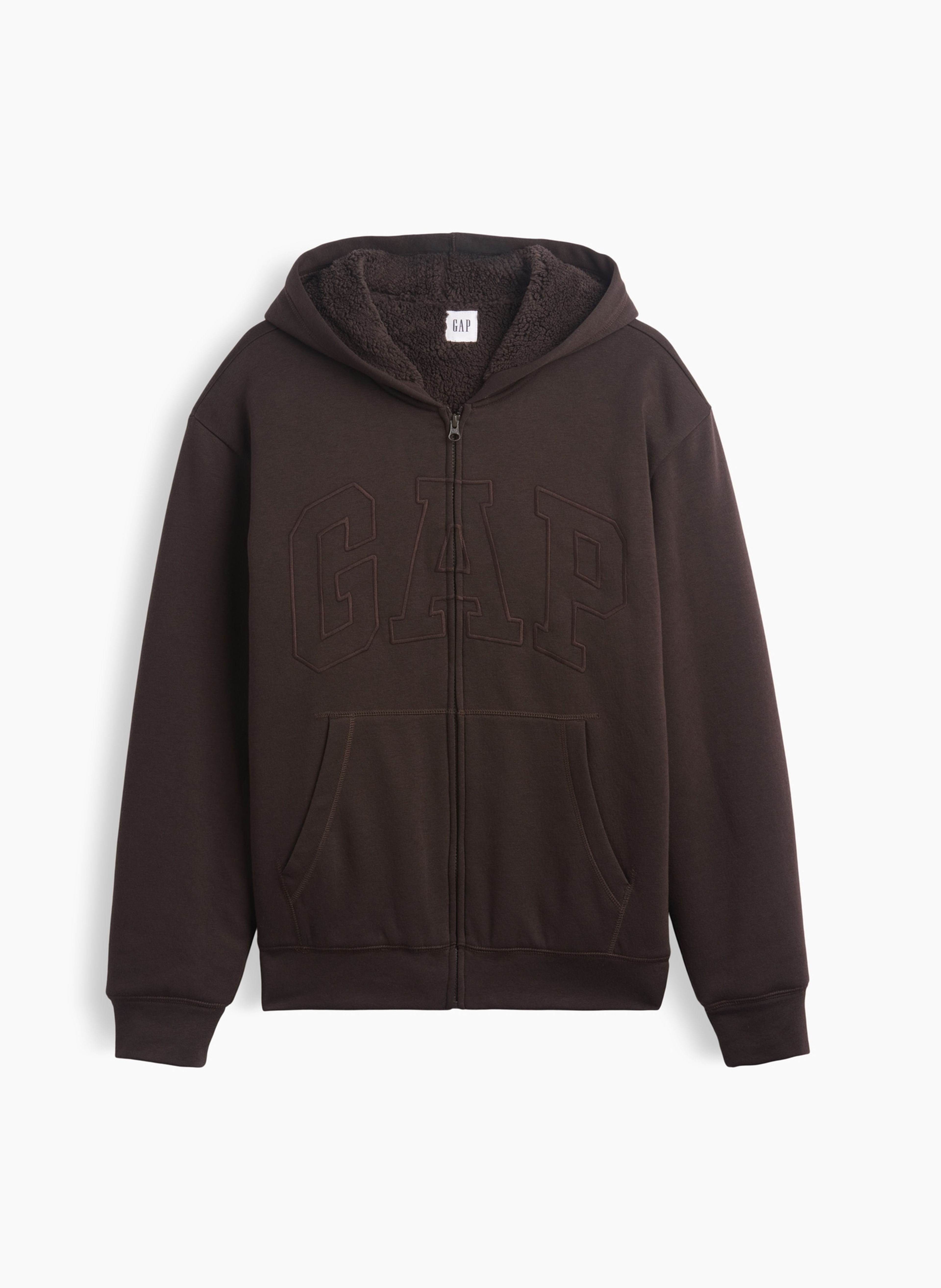 Zateplená sherpa mikina s logom - 005
